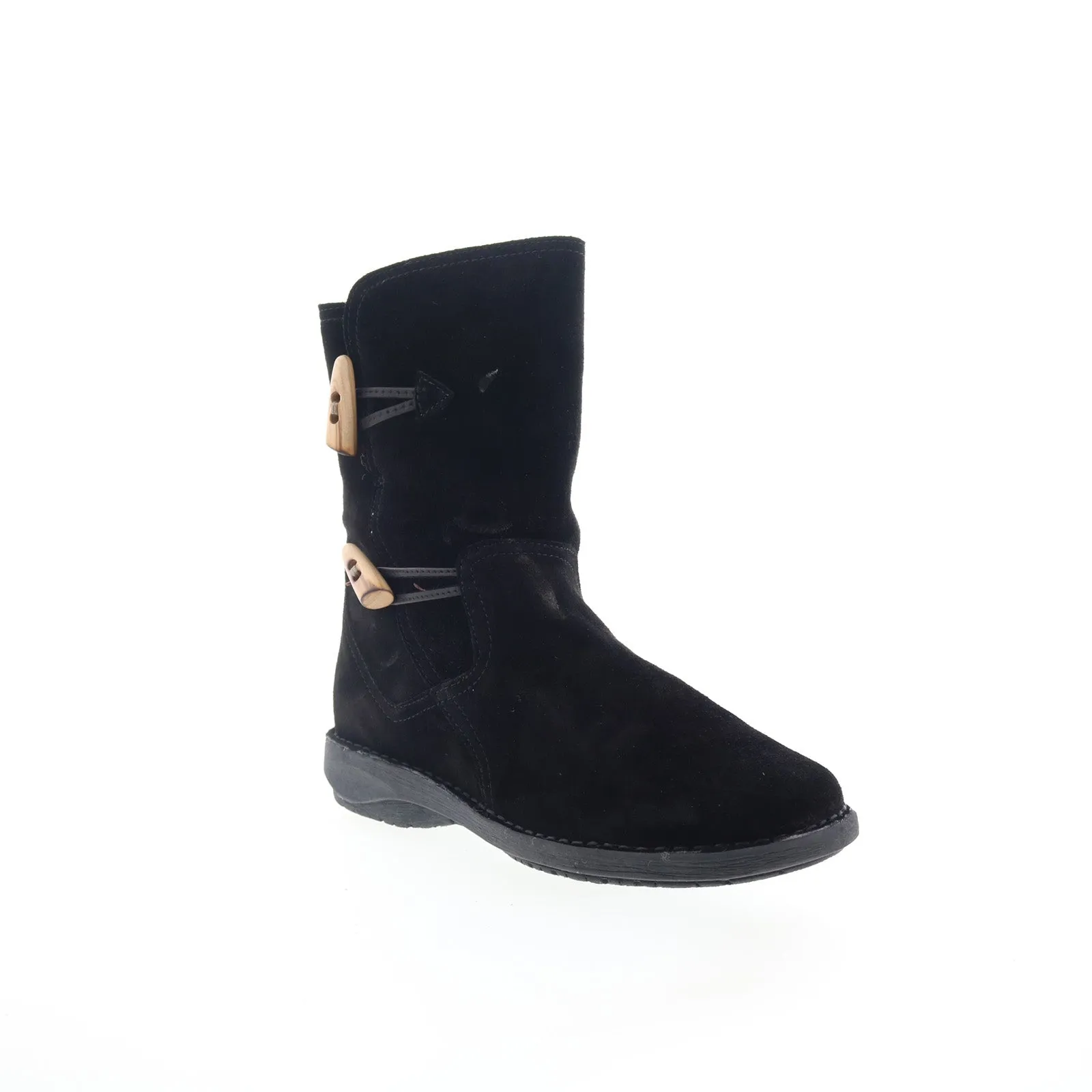 Seamless Style Miz Mooz Pamela Womens Black Suede Zipper Casual Dress Boots