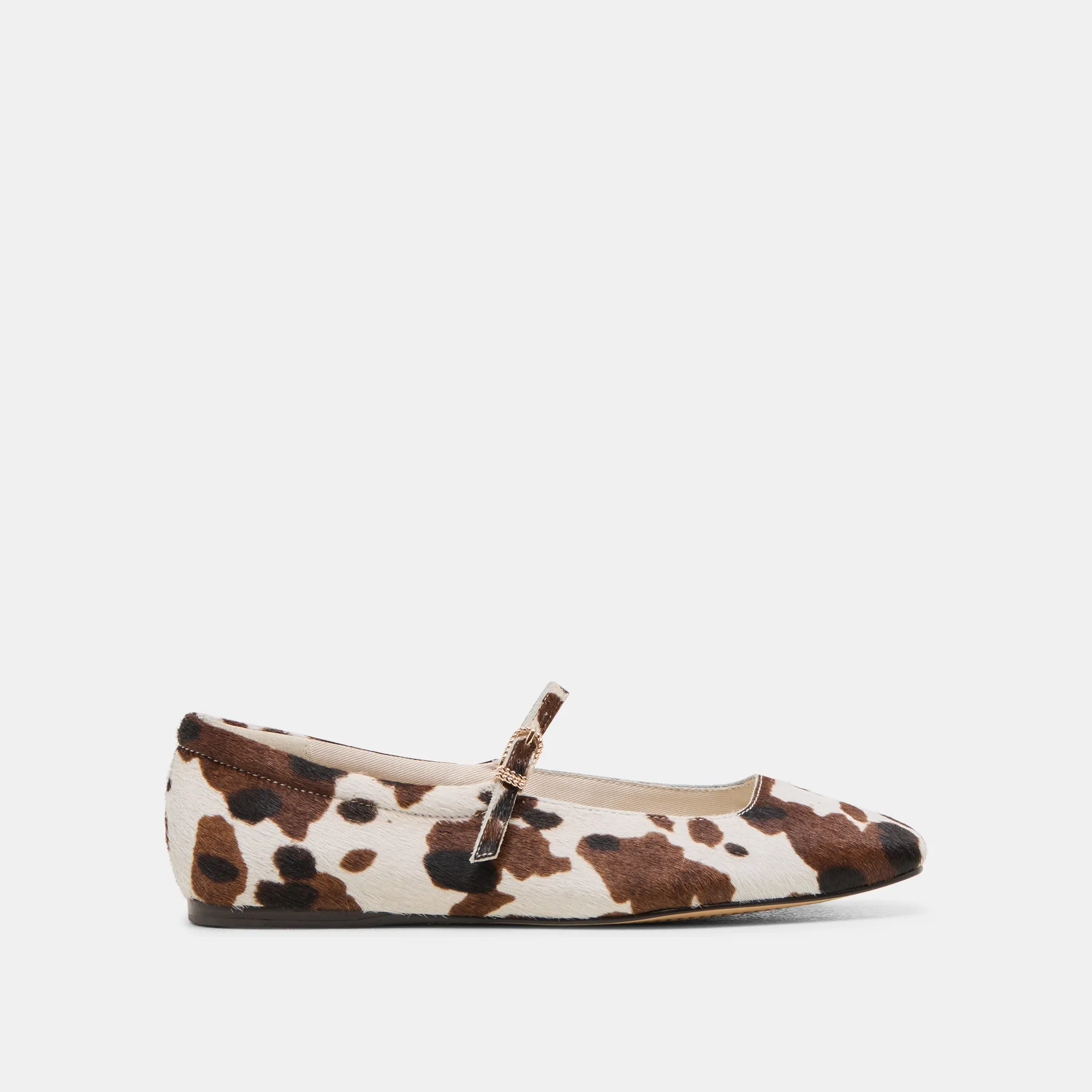 REYES BALLET FLATS COCOA TAURUS CALF HAIR Korean style