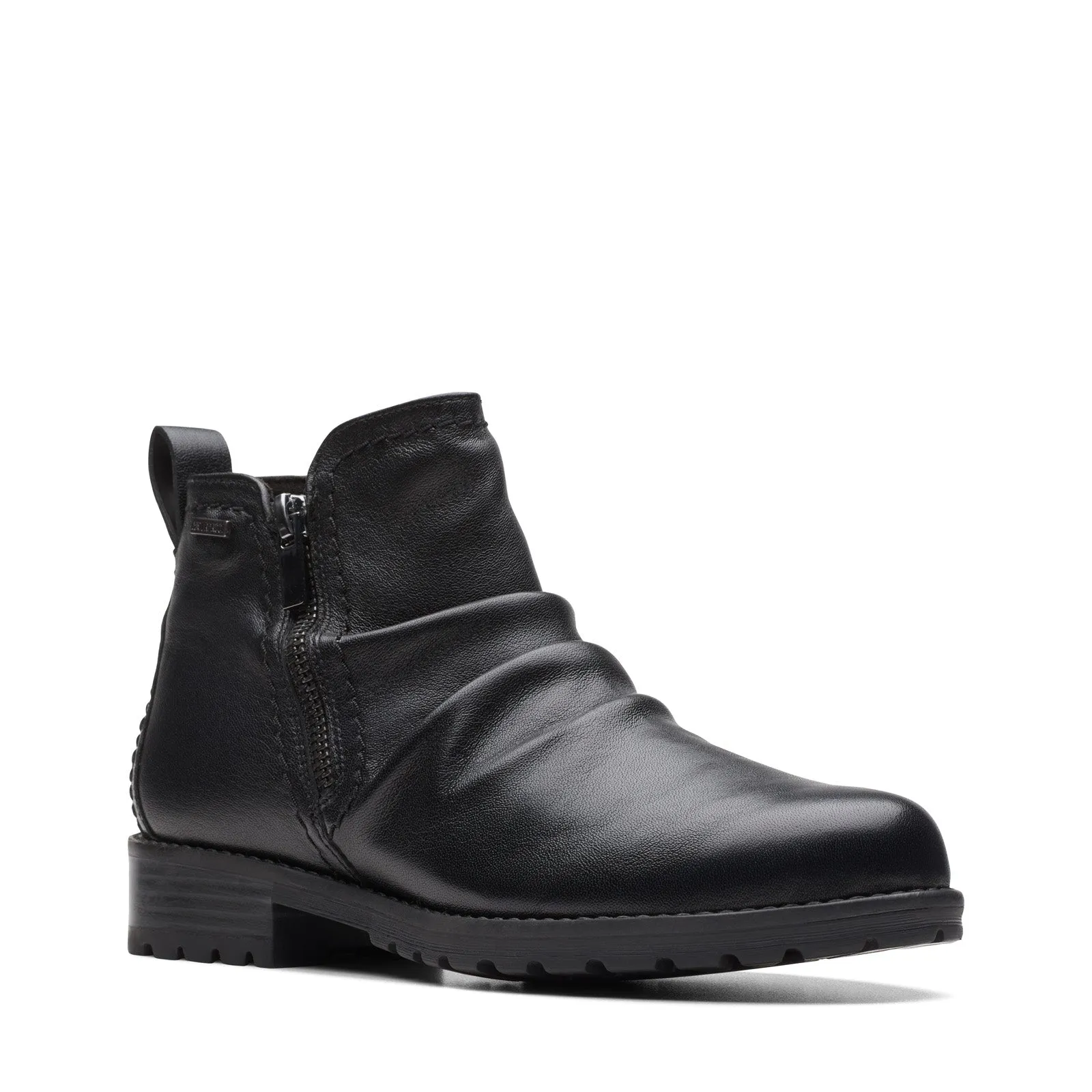 Clarks Aspra Walk Waterproof 26175203 Womens Black Ankle & Booties Boots Easy Entry Secure Closure