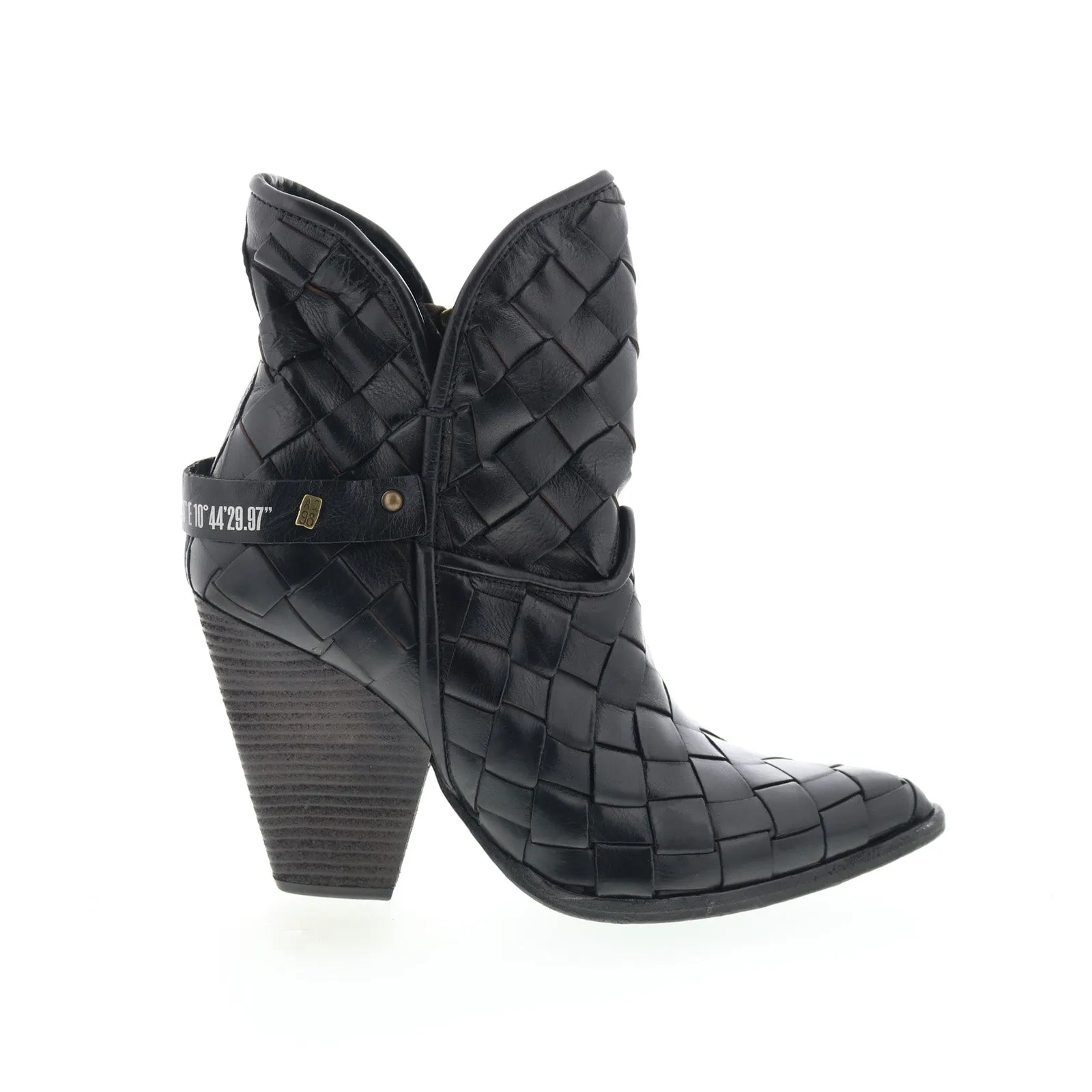 Hard Terrain Timeless Look A.S. 98 Bodie Womens Black Leather Zipper Ankle & Booties Boots