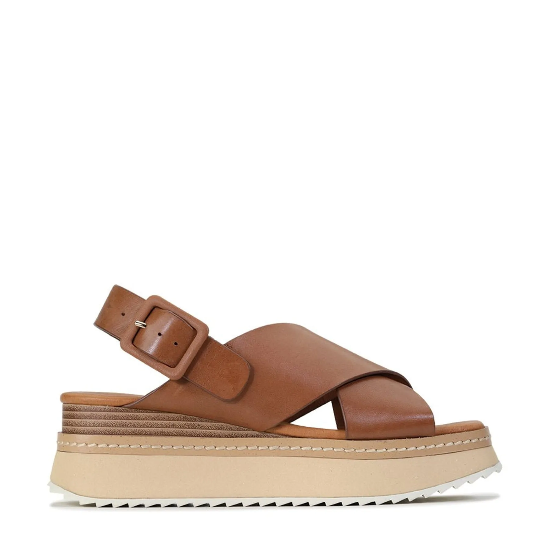 TONALITIES LEATHER PLATFORM WEDGE SANDALS Streamlined wear Non - Slip