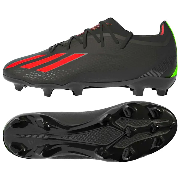 Abrasion Guard Stable Fit adidas X Speedportal.2 Firm Ground Soccer Cleats (Core Black/Solar Red/Solar Green)