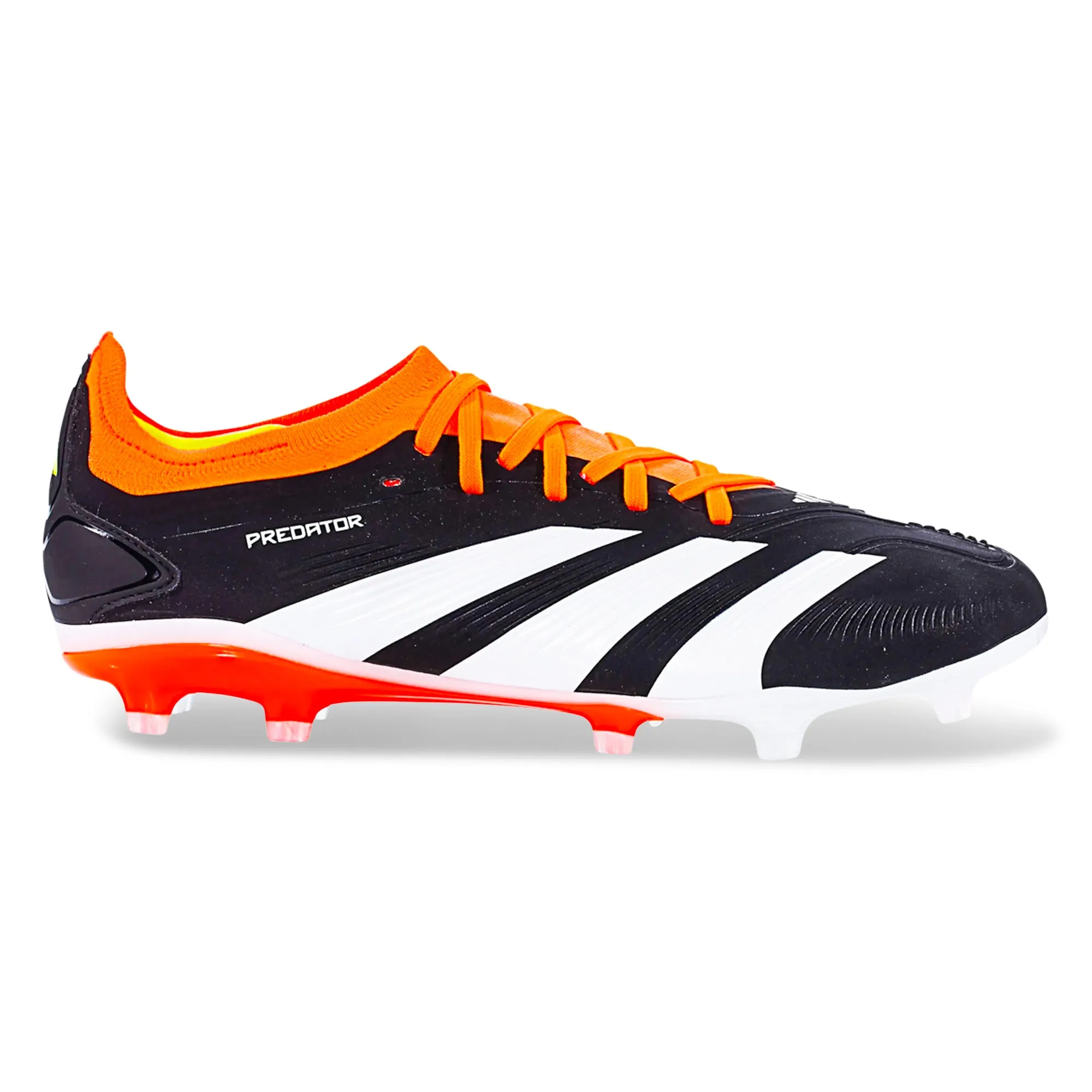 Running Action Midfield Speed adidas Predator Pro Firm Ground Soccer Cleats (Core Black/White/Orange)