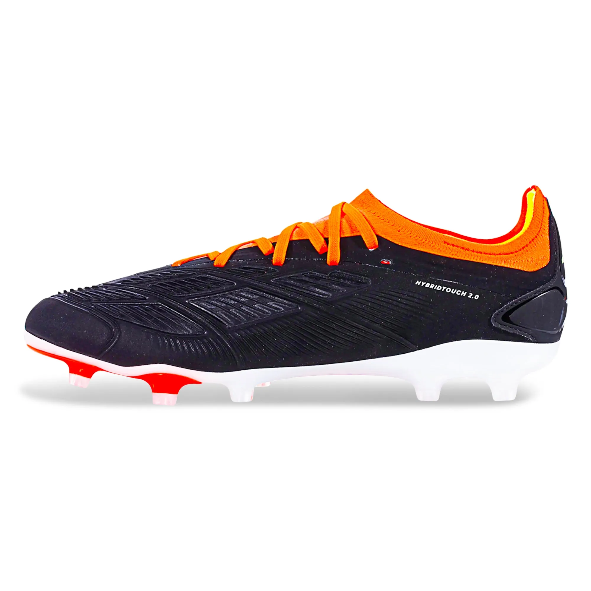 adidas Predator Pro Firm Ground Soccer Cleats (Core Black/White/Orange) Long Lasting