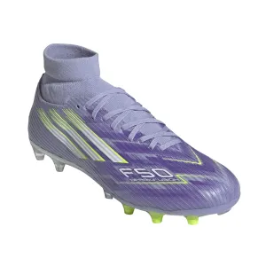 Team Gear Surface Adapt adidas Womens F50 Sparkfusion League FG/MG Soccer Cleats (Lucid Lemon/Purple Rush)