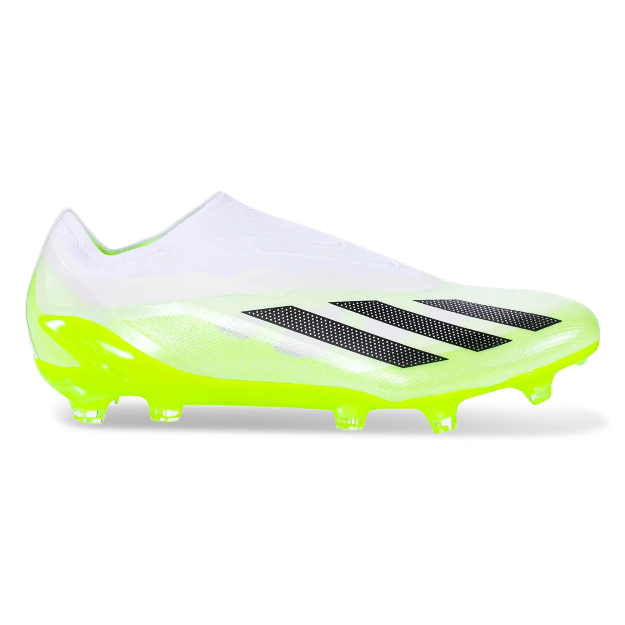 adidas X Crazyfast.1 LL Firm Ground Soccer Cleats (White/Core Back/Lucid Lemon) Skill Boost Anatomical fit