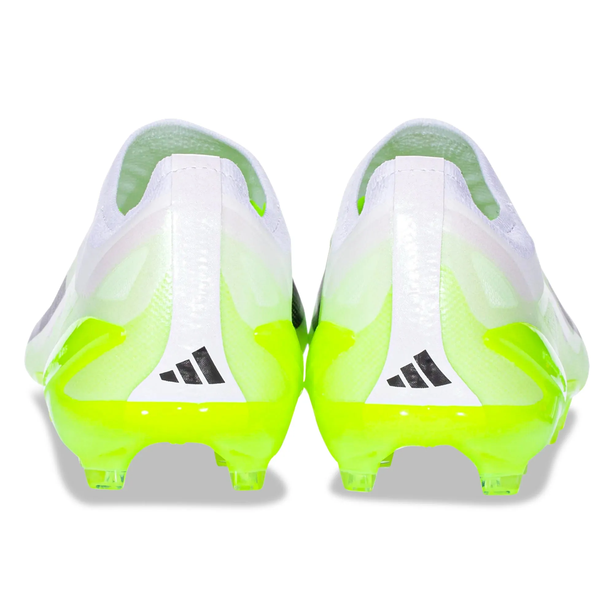 Strong Grip adidas X Crazyfast.1 LL Firm Ground Soccer Cleats (White/Core Back/Lucid Lemon)