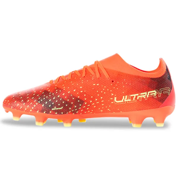 Locked Motion Puma Ultra Match FG/AG Soccer Cleats (Coral/Fizzy Light/Black)