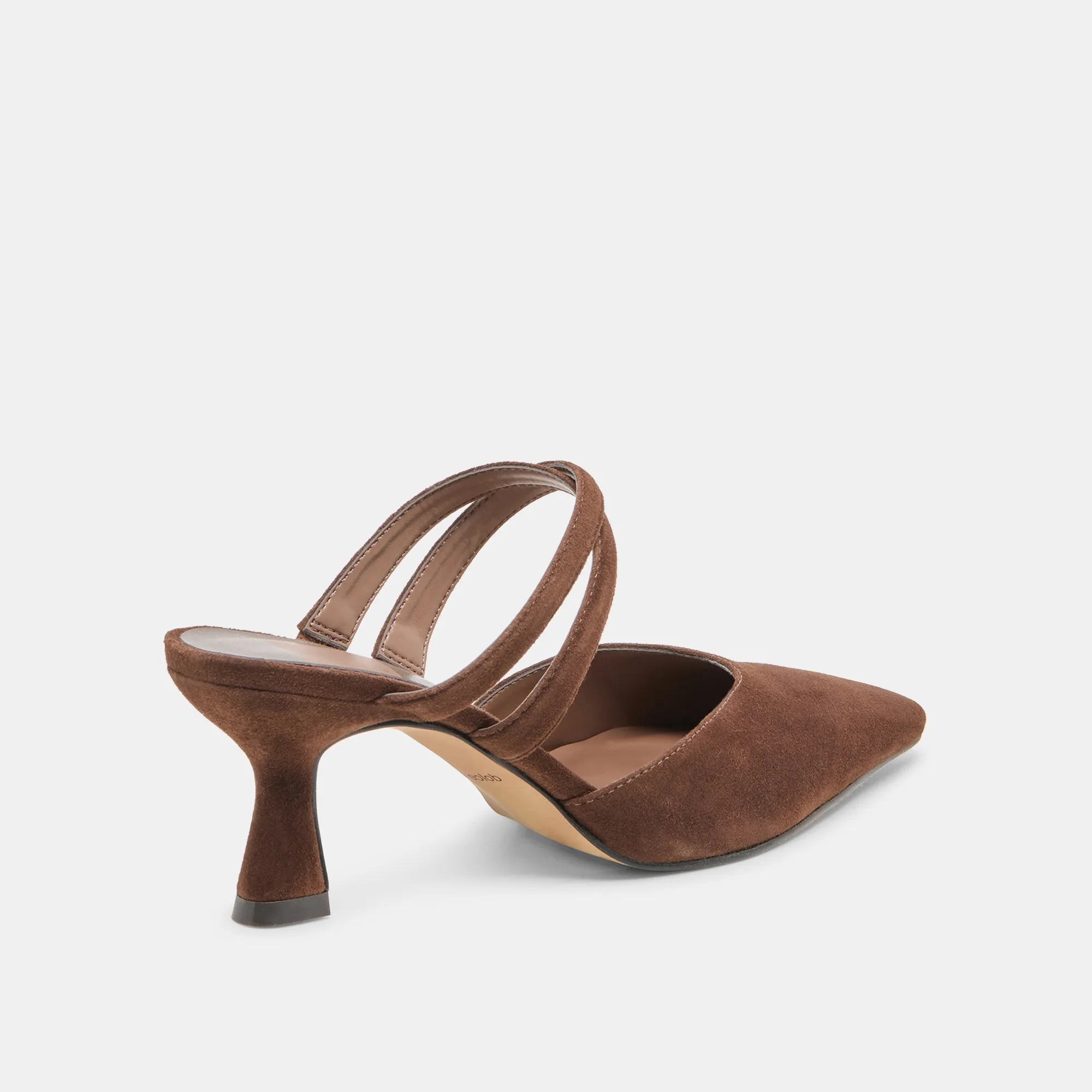 Wedding Day Stilettos LINORE HEELS DK BROWN SUEDE