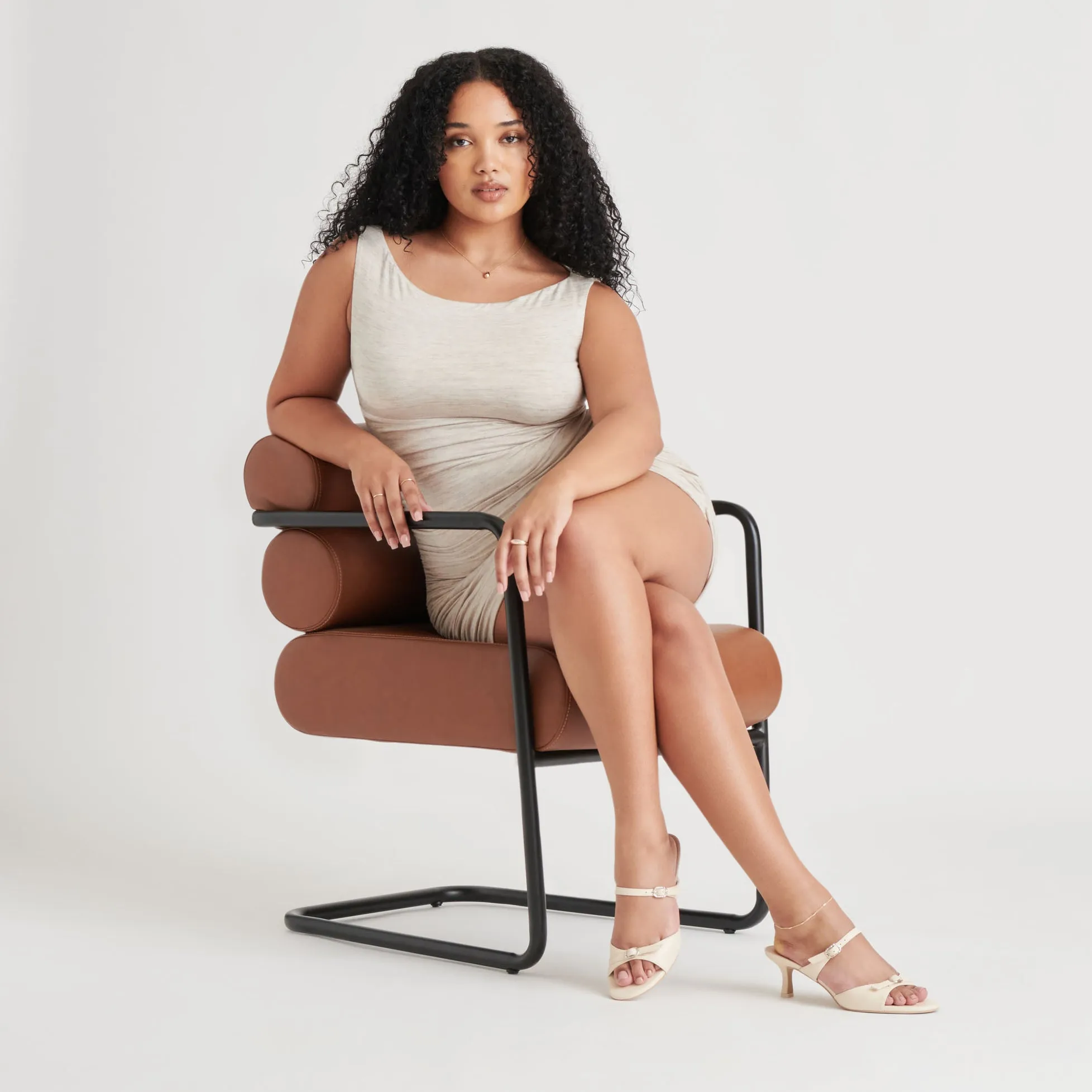 Sun-Ready Breezy Comfort LORALI HEELS CREME LEATHER