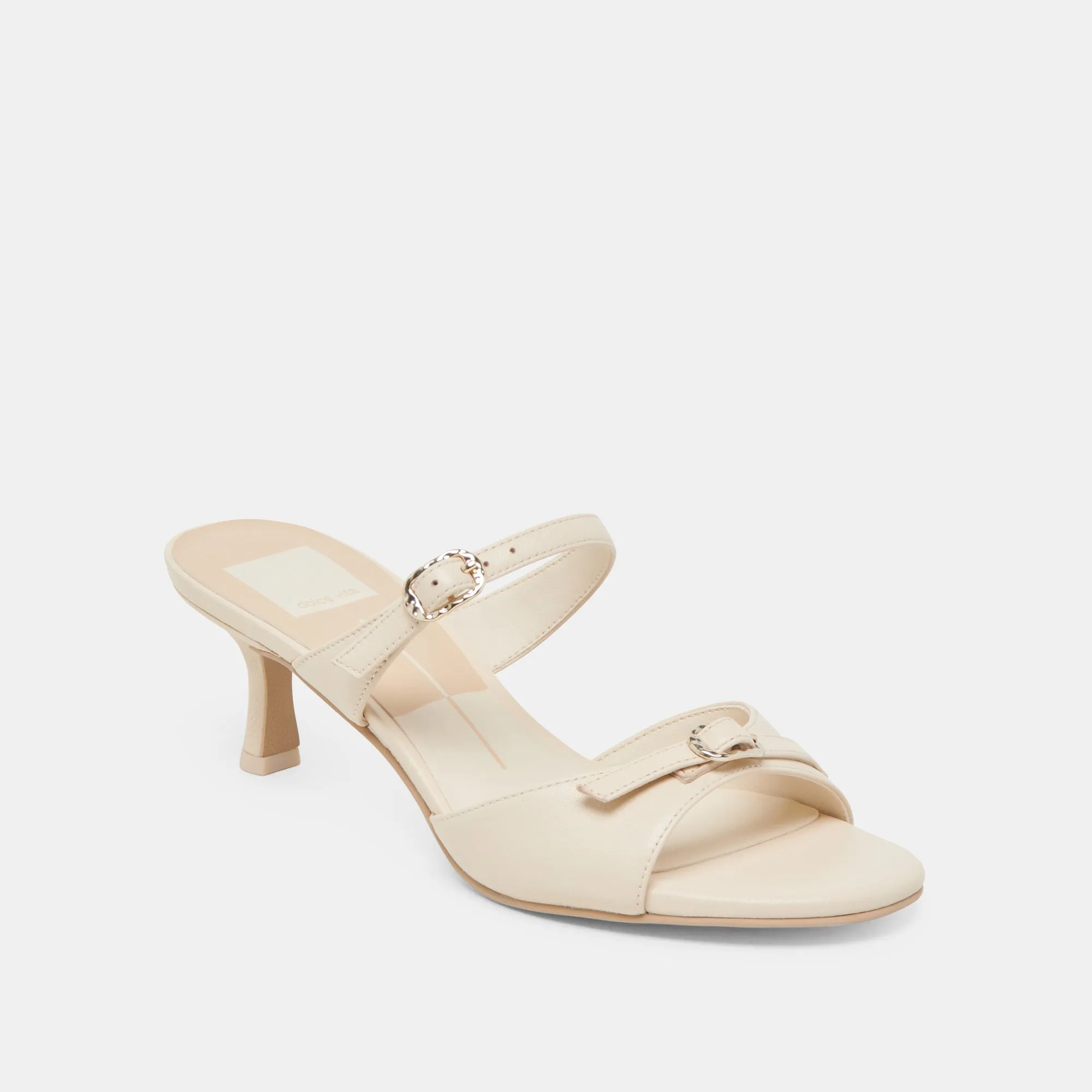 LORALI HEELS CREME LEATHER Fashionable Outdoor Footwear