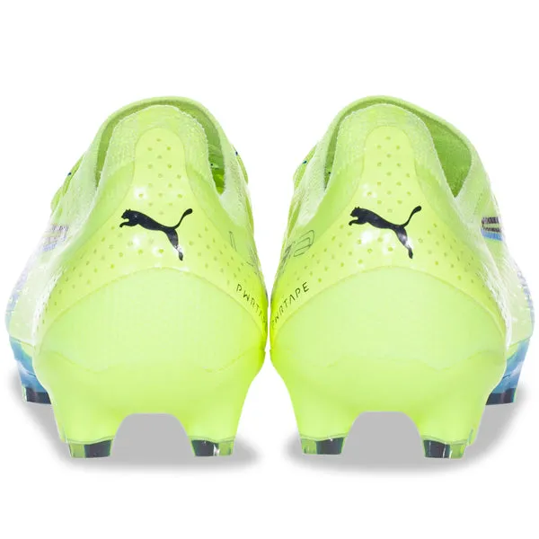 Puma Ultra Ultimate FG/AG Soccer Cleats (Fizzy Light/Parisian Blue) Light support Stance Power