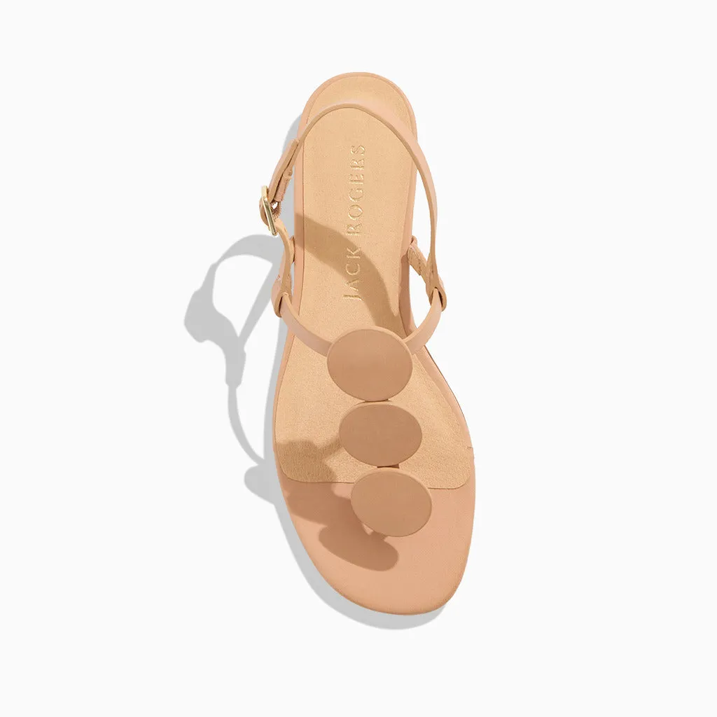 Comfort Upper Shiny Tone Worth Flat Sandal