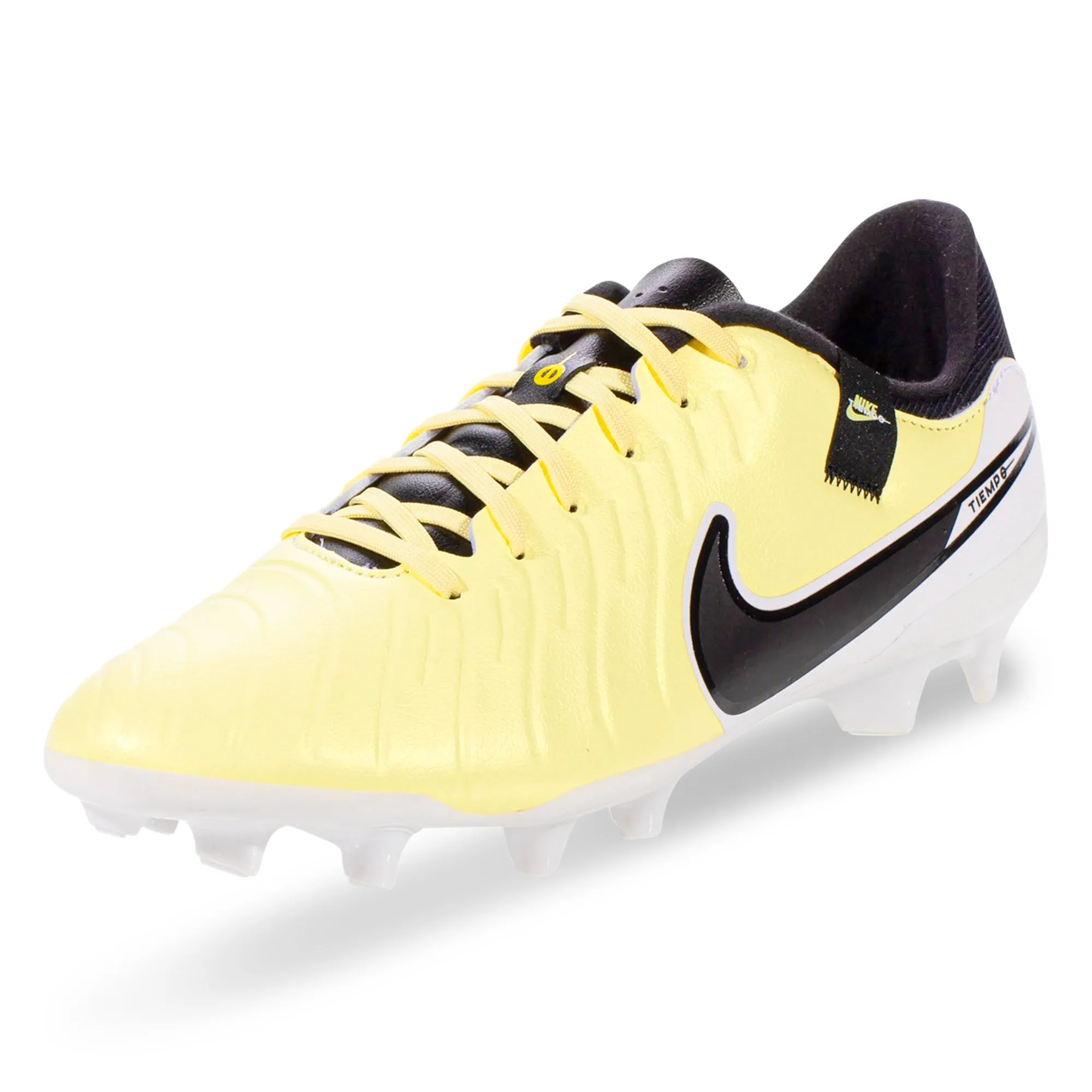 Nike Legend 10 Academy FG/MG Soccer Cleats (Lemonade/Black/Metallic Coin) Adult Sports