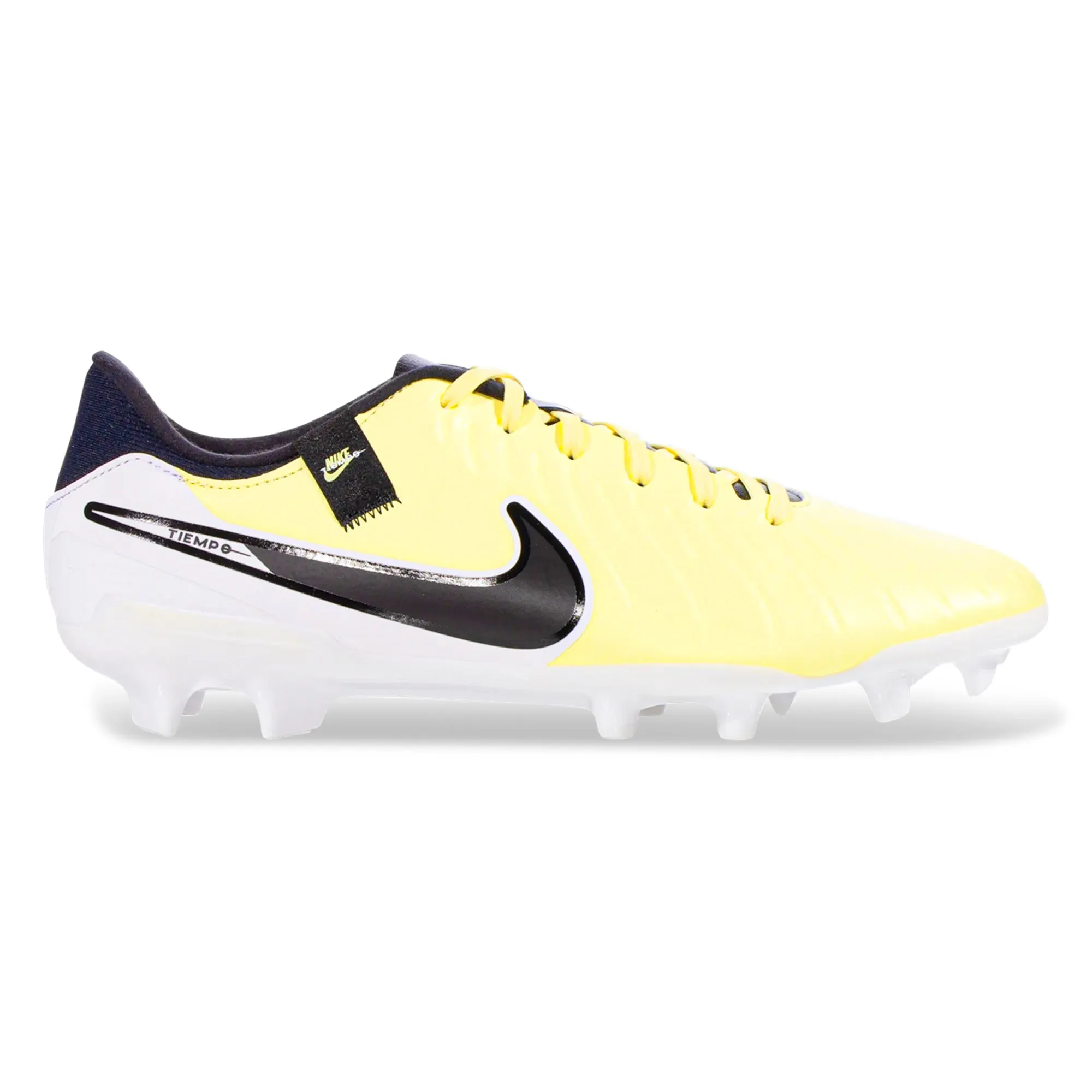 Nike Legend 10 Academy FG/MG Soccer Cleats (Lemonade/Black/Metallic Coin) Stability Core