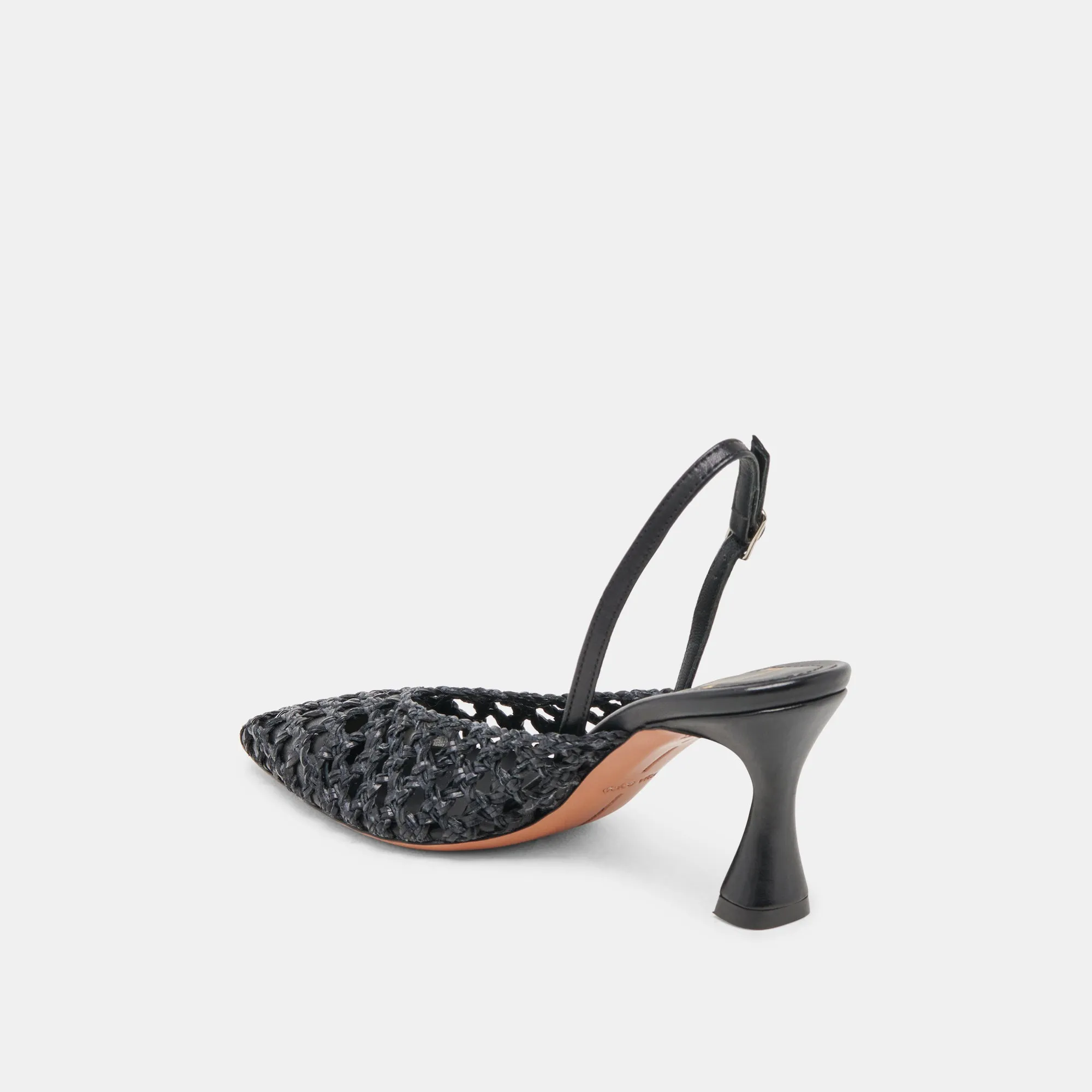 Slip-On Pumps GLORIA HEELS BLACK WOVEN