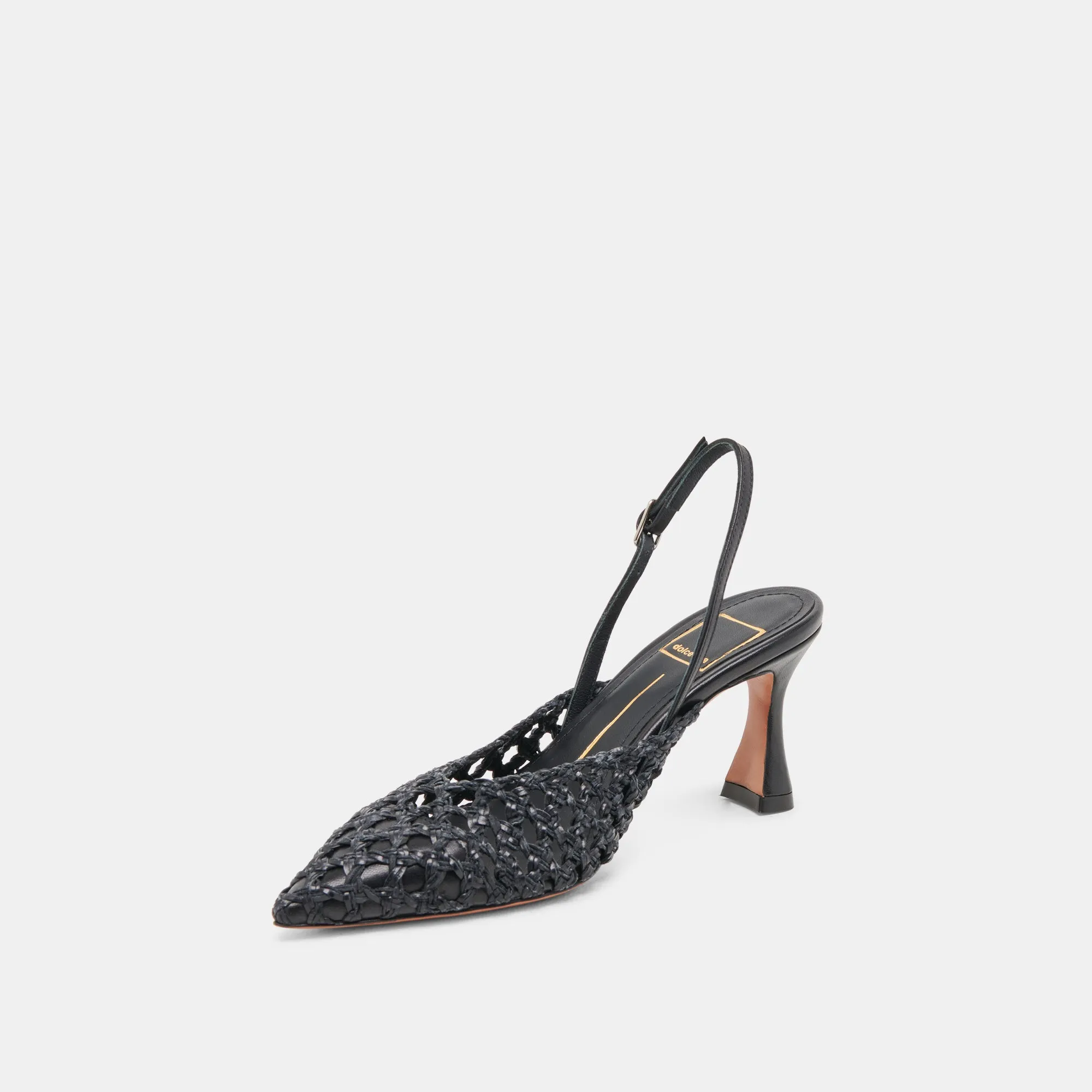 Summer Wedding Heels Heels for Spring GLORIA HEELS BLACK WOVEN