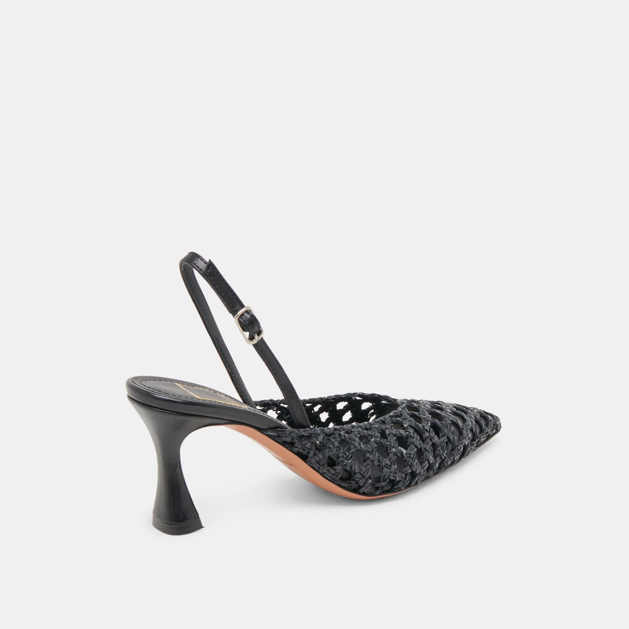 Minimal Heels Retro Sandals GLORIA HEELS BLACK WOVEN
