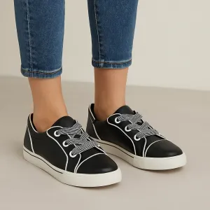 ZIERA ASCOTT BLACK WHITE Lace Up Style Lace Up