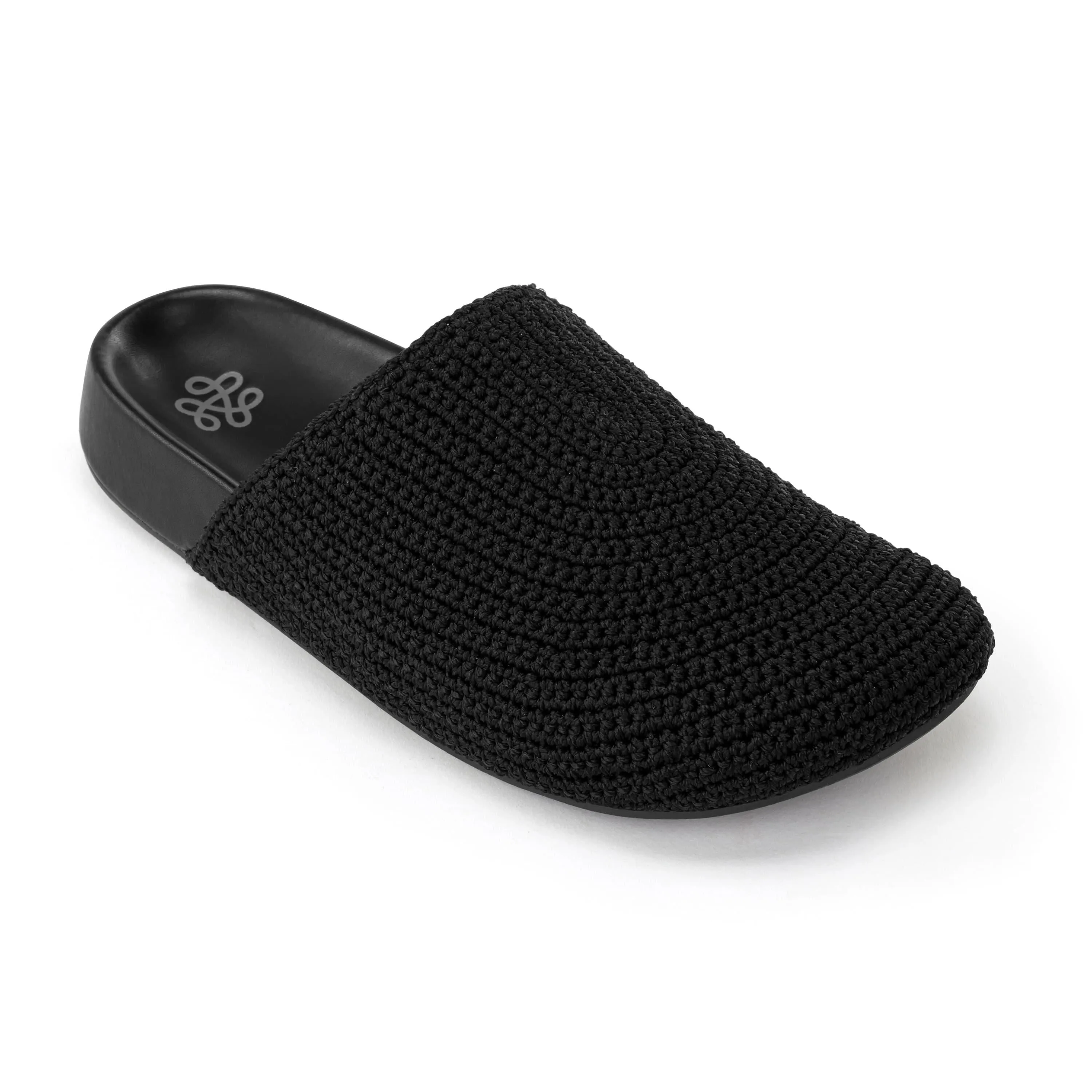 Agile Fit group walk Bolinas Clog - Hand Crochet - Black