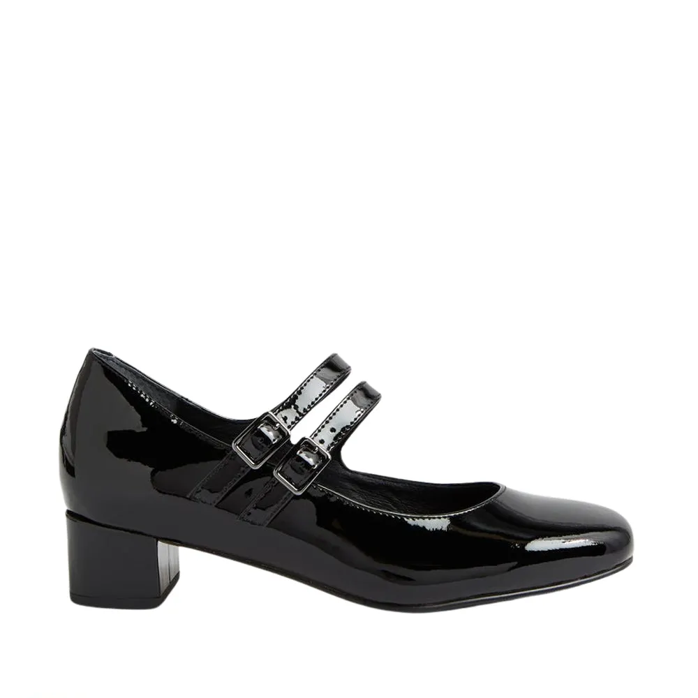 Comfortable Platform Heels ZIERA KAROLY BLACK PATENT