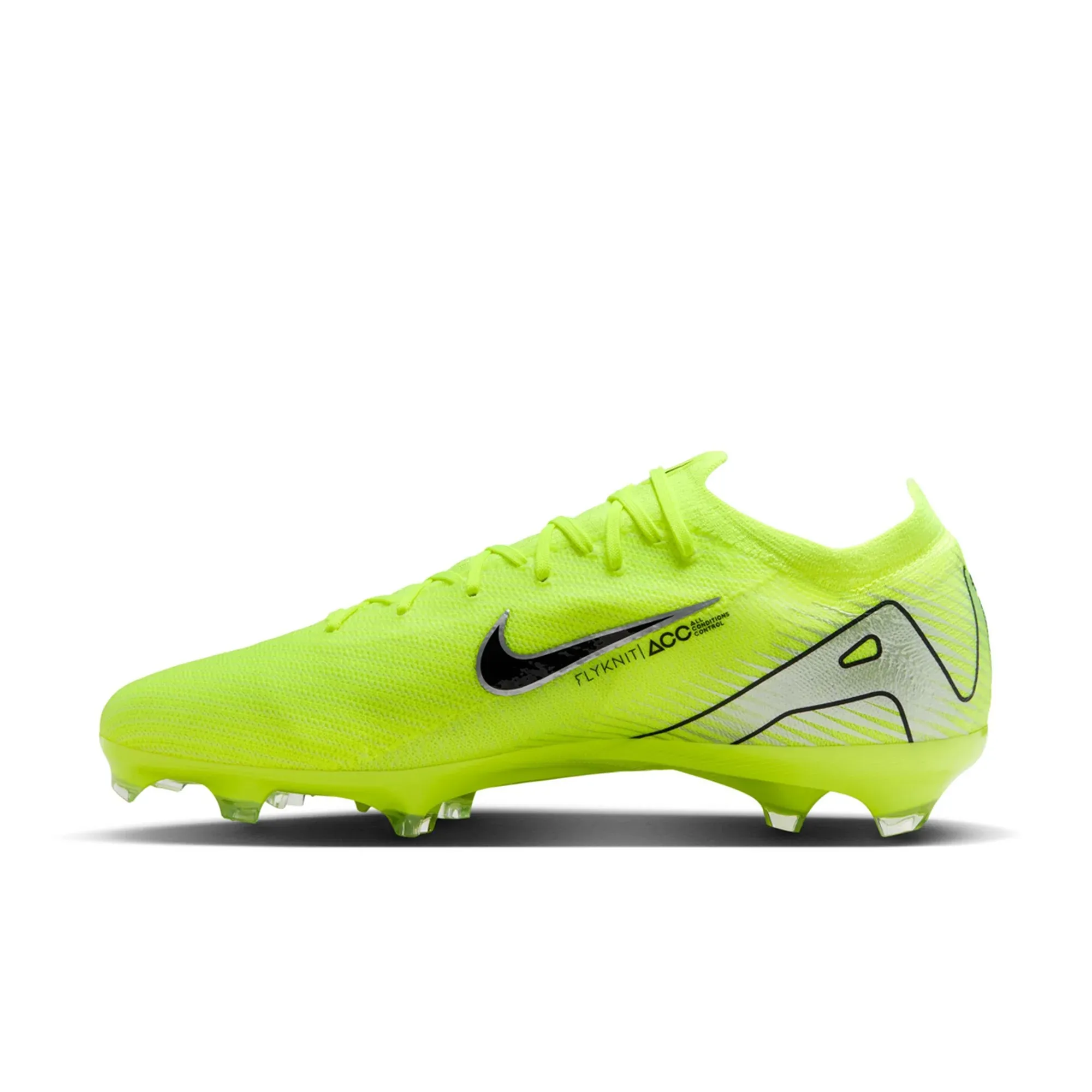Power Strike Kick Strength Nike Zoom Vapor 16 Pro FG Soccer Cleats (Volt/Black)