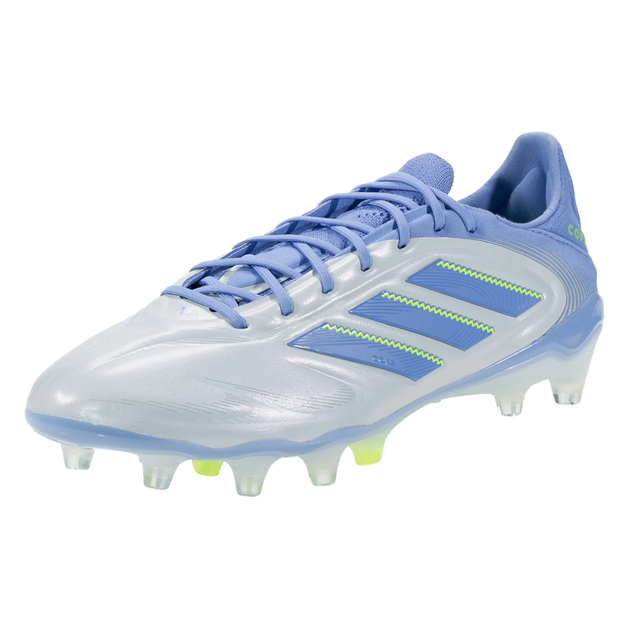adidas Copa Pure III Elite FG (Blue/Lucid Lemon) Lace Lock Heel Foam