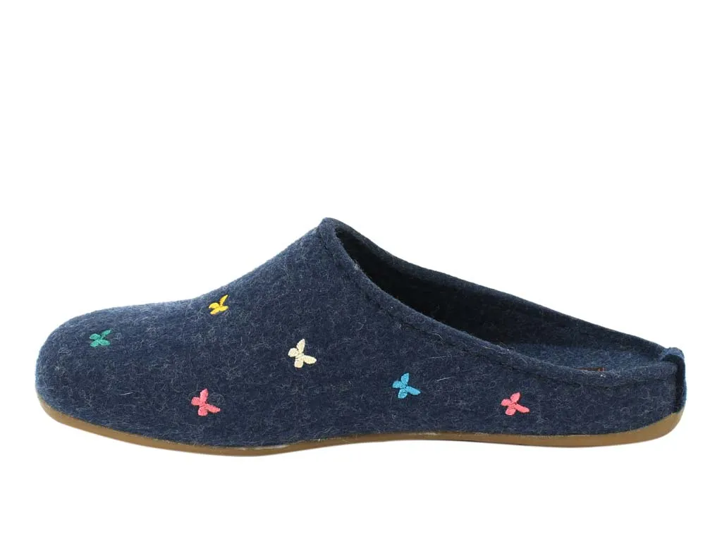 Haflinger Slippers Everest Butterflies Jeans Kids Play Energy Walk