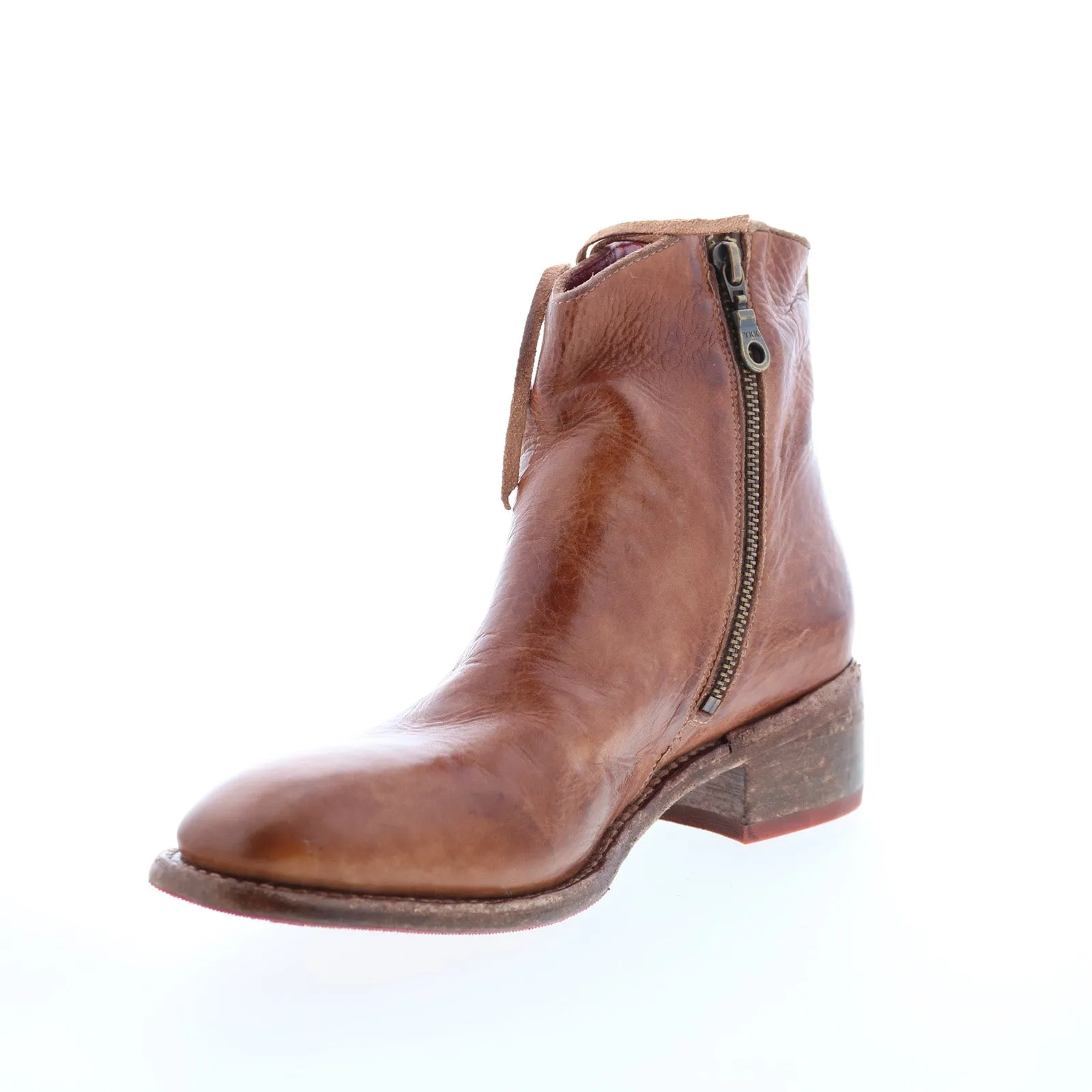 Trendsetting Style Urban Everyday Bed Stu Aldina F328016 Womens Brown Leather Zipper Casual Dress Boots