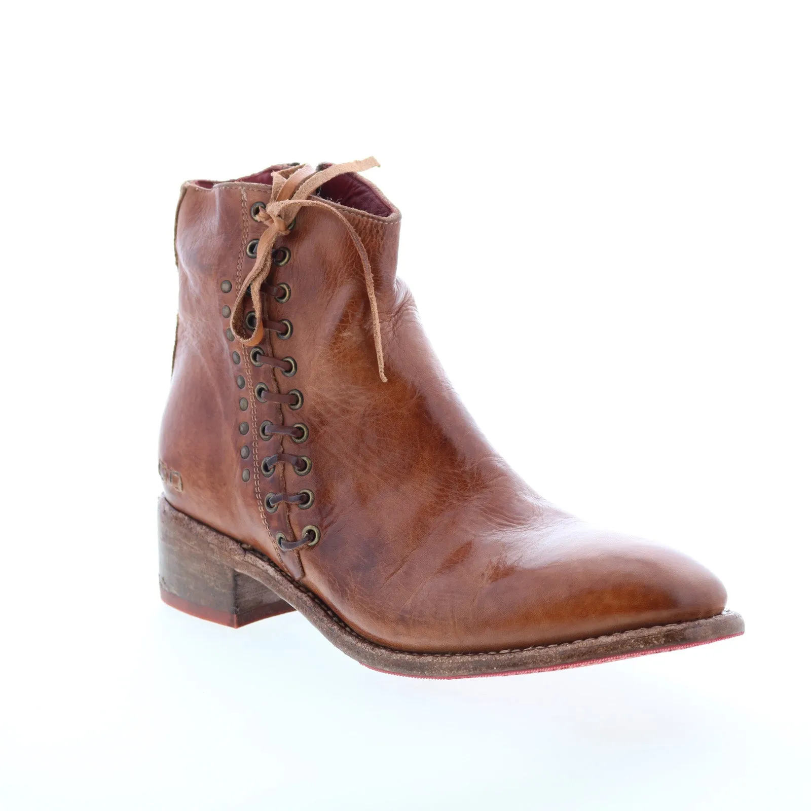 synthetic material Bed Stu Aldina F328016 Womens Brown Leather Zipper Casual Dress Boots