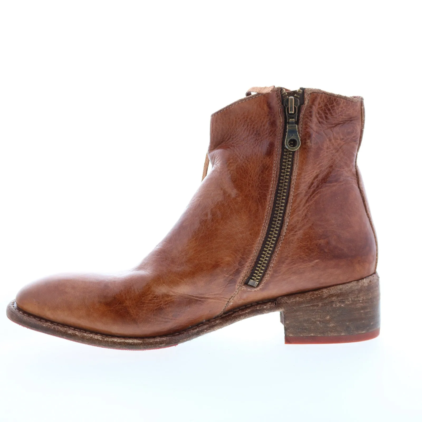 Wide Range Bed Stu Aldina F328016 Womens Brown Leather Zipper Casual Dress Boots