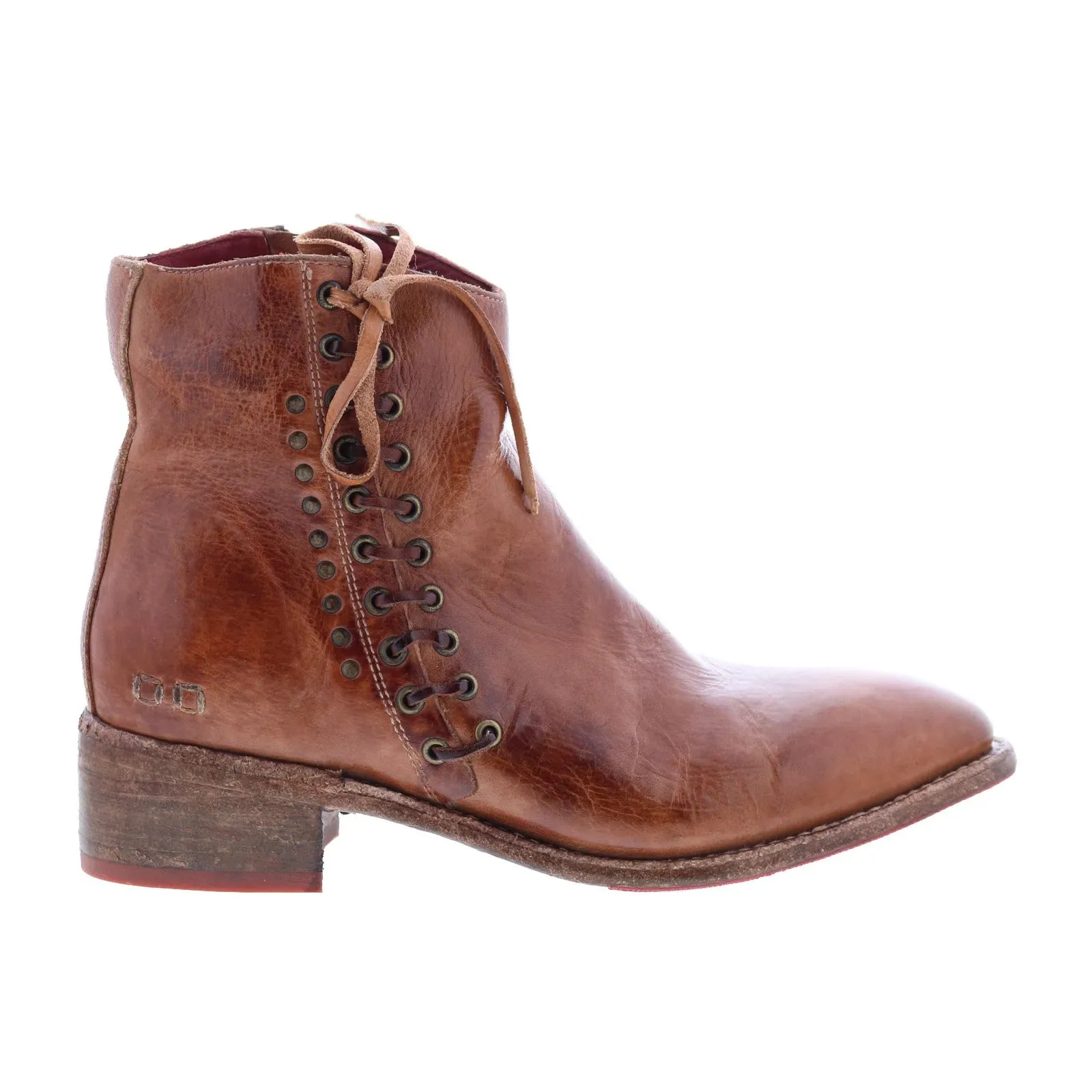 Bed Stu Aldina F328016 Womens Brown Leather Zipper Casual Dress Boots Dust proof