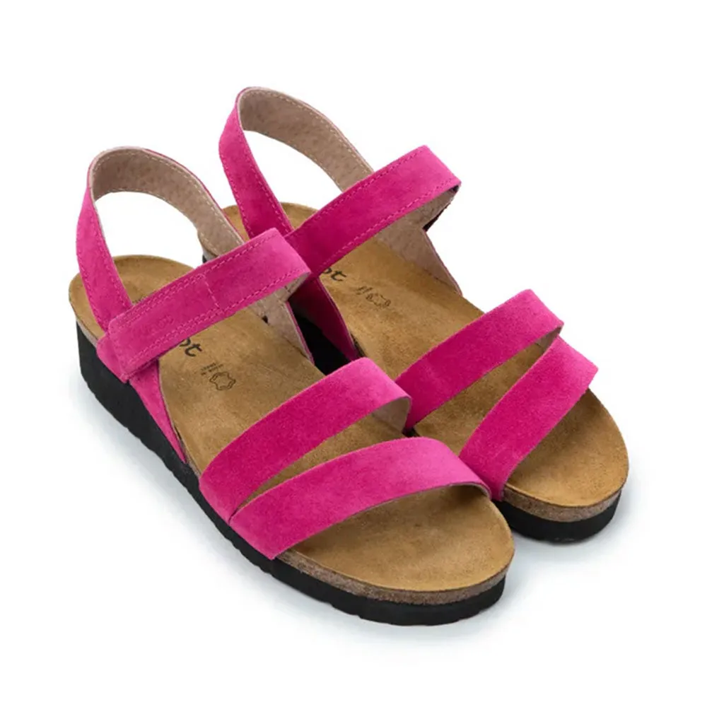 Kayla Fuchsia Suede Sandal (7806-CAQ) Fast Run Leather Upper
