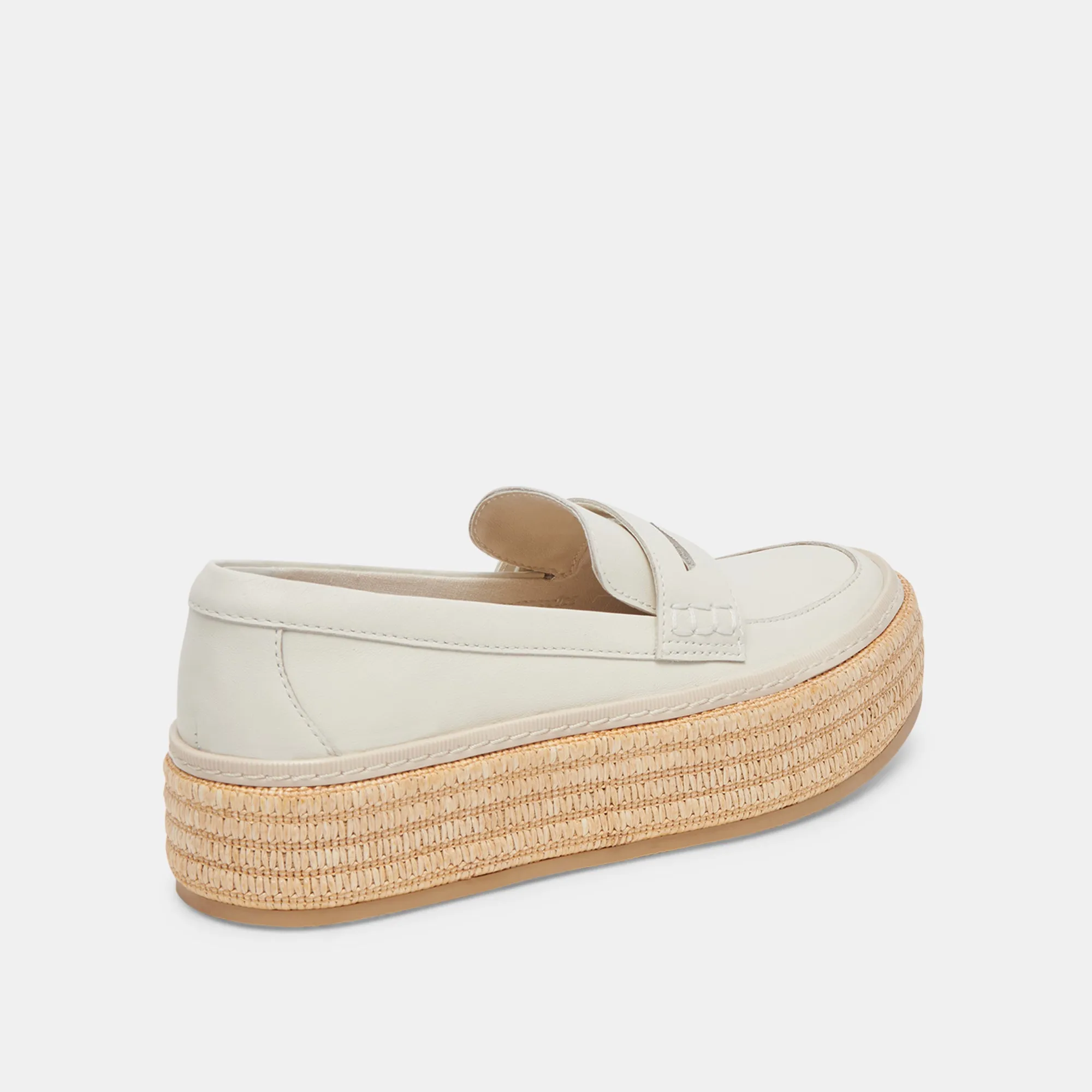 RANNA LOAFERS IVORY LEATHER Versatile Usage Eco Friendly