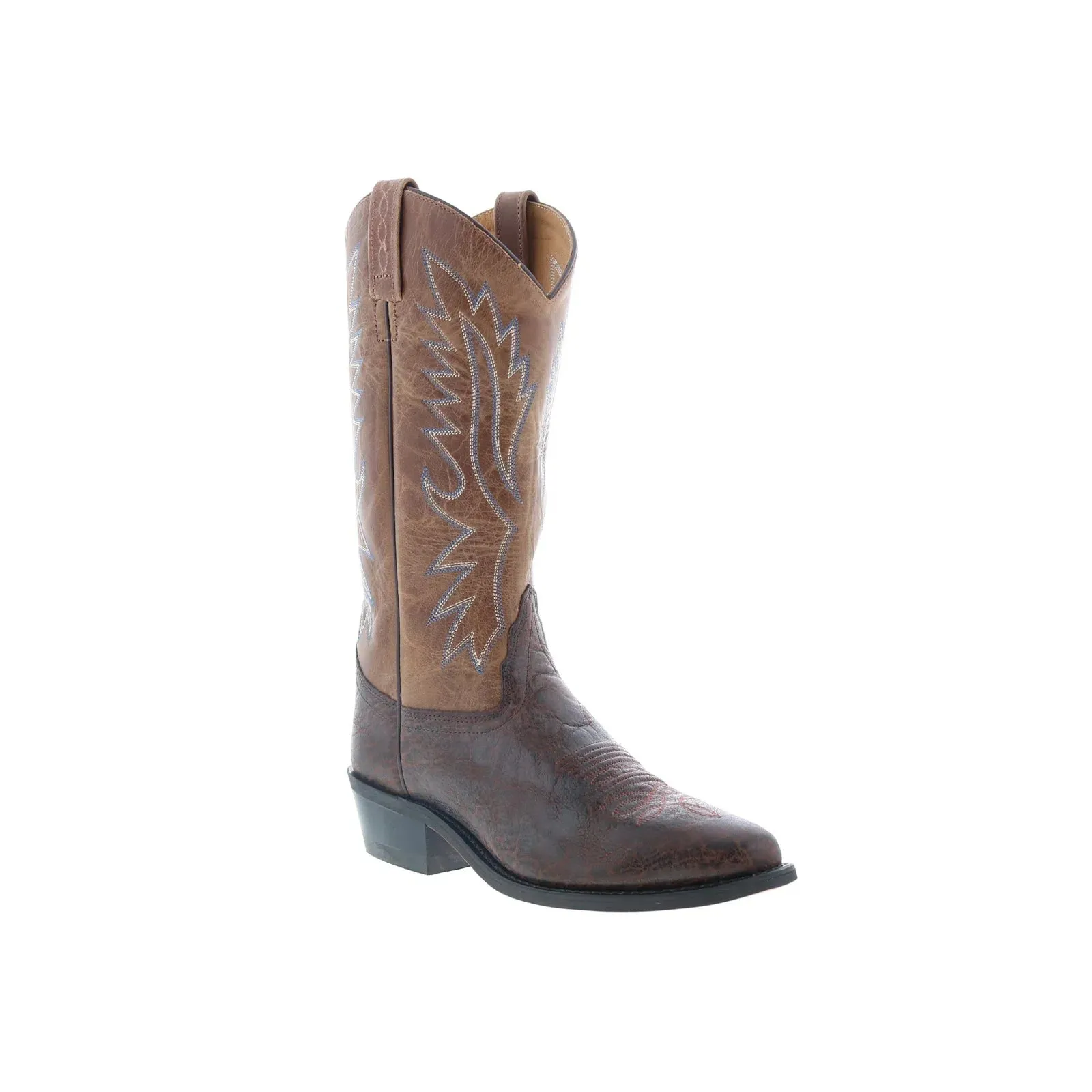 Strong Sole Jama Old West OW2015 Mens Brown Wide Leather Cowboy Western Boots