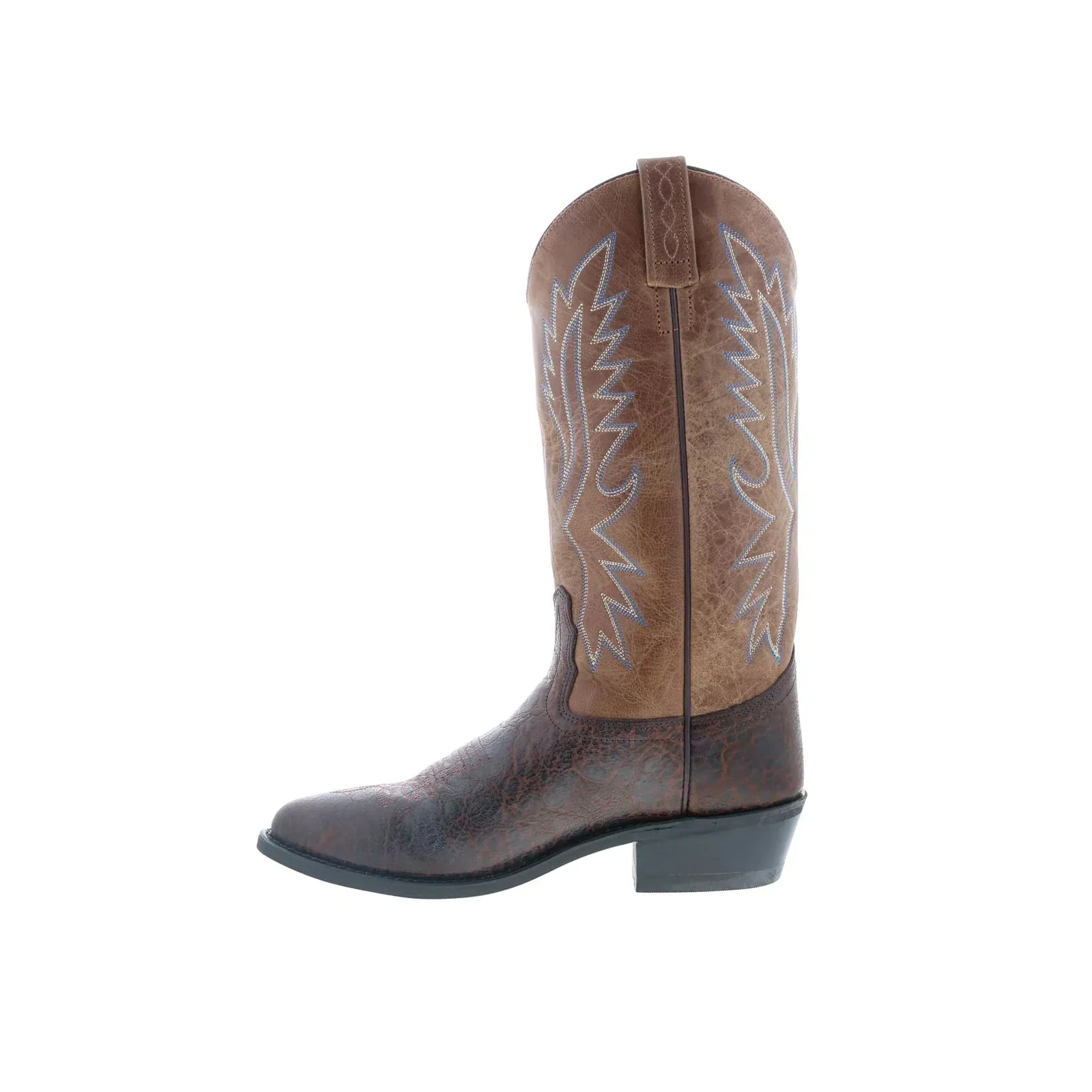 Jama Old West OW2015 Mens Brown Wide Leather Cowboy Western Boots subtle style