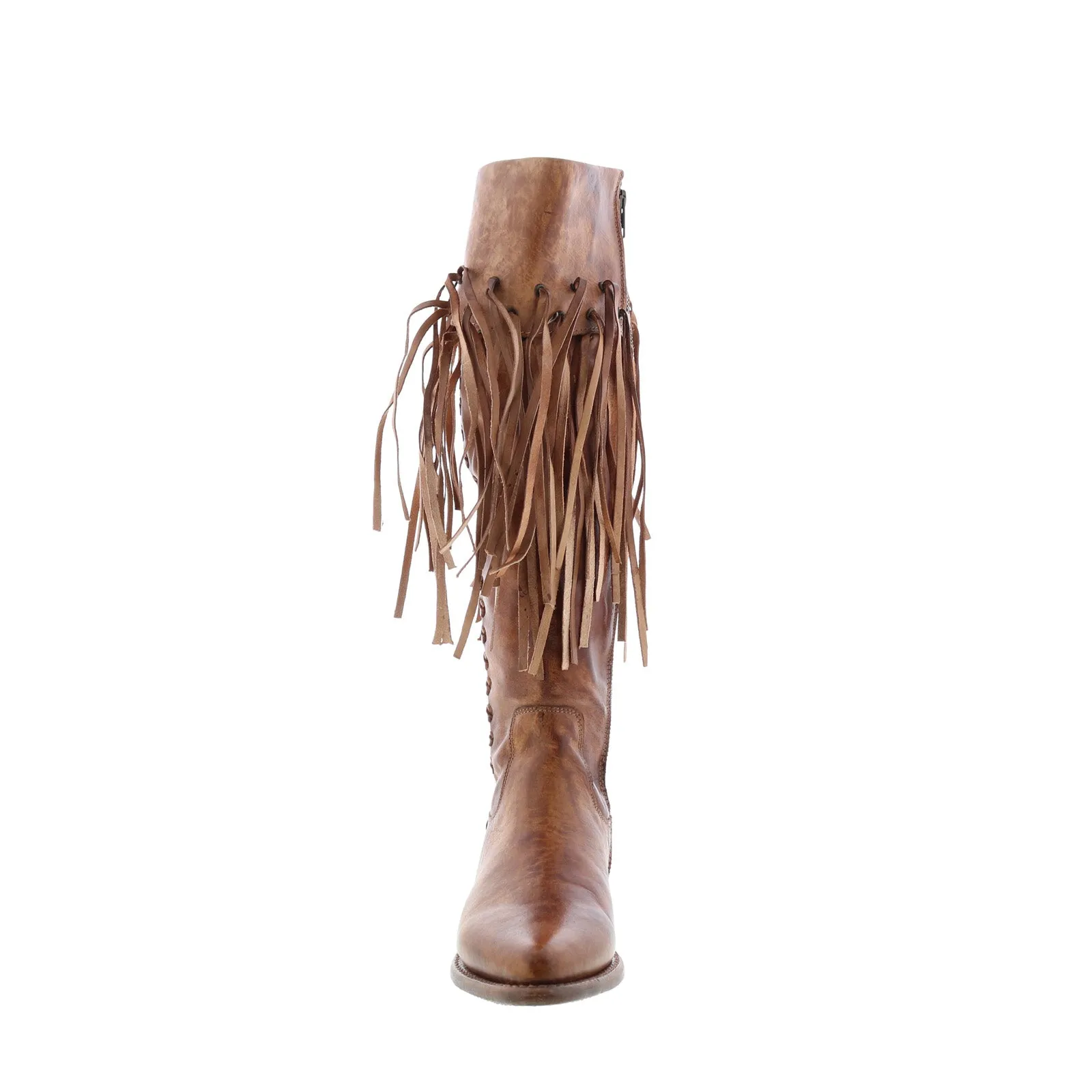 urban commuting Extreme Comfort Bed Stu Hoplia F397001 Womens Brown Leather Zipper Knee High Boots