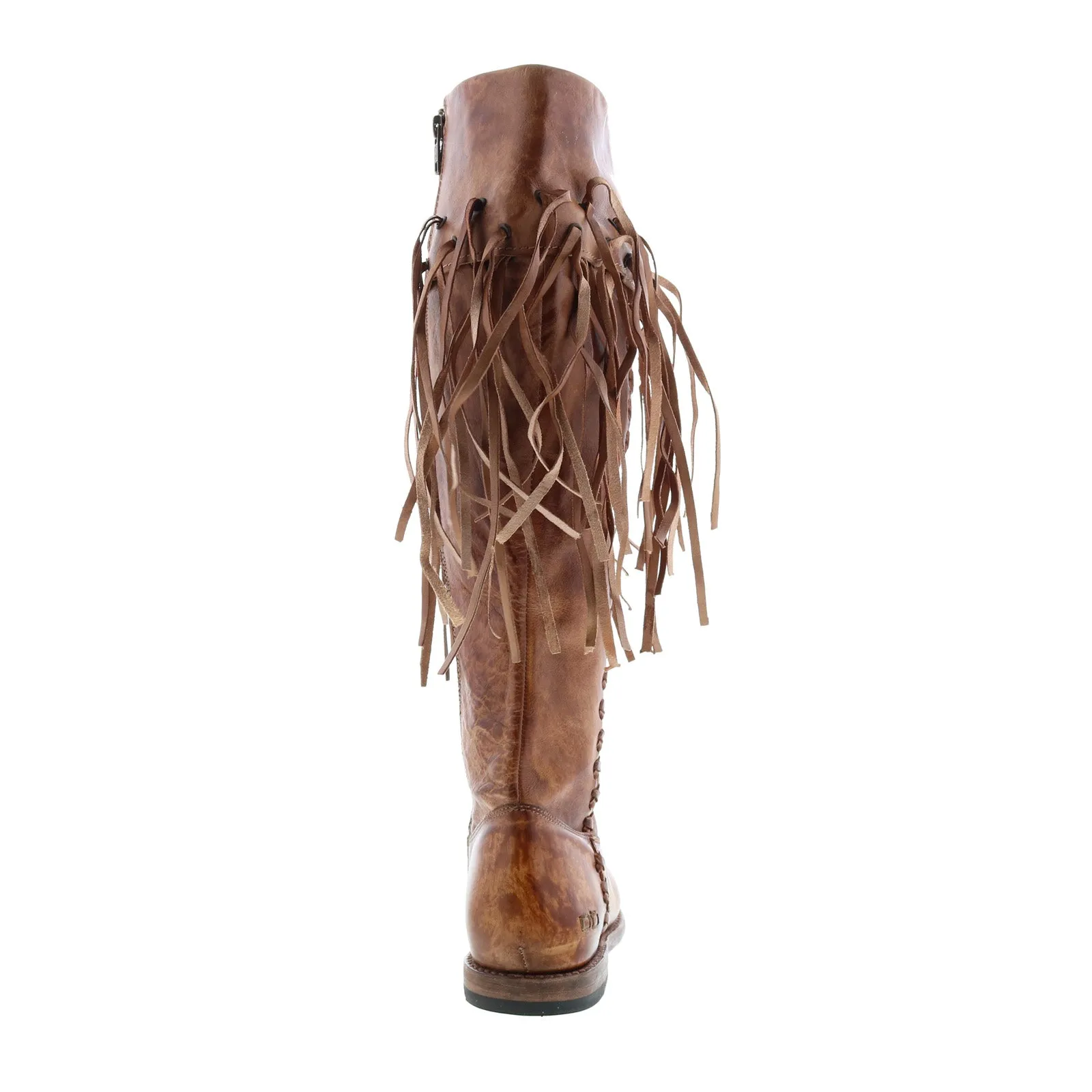 Bed Stu Hoplia F397001 Womens Brown Leather Zipper Knee High Boots Strong Sole High Ankle Support