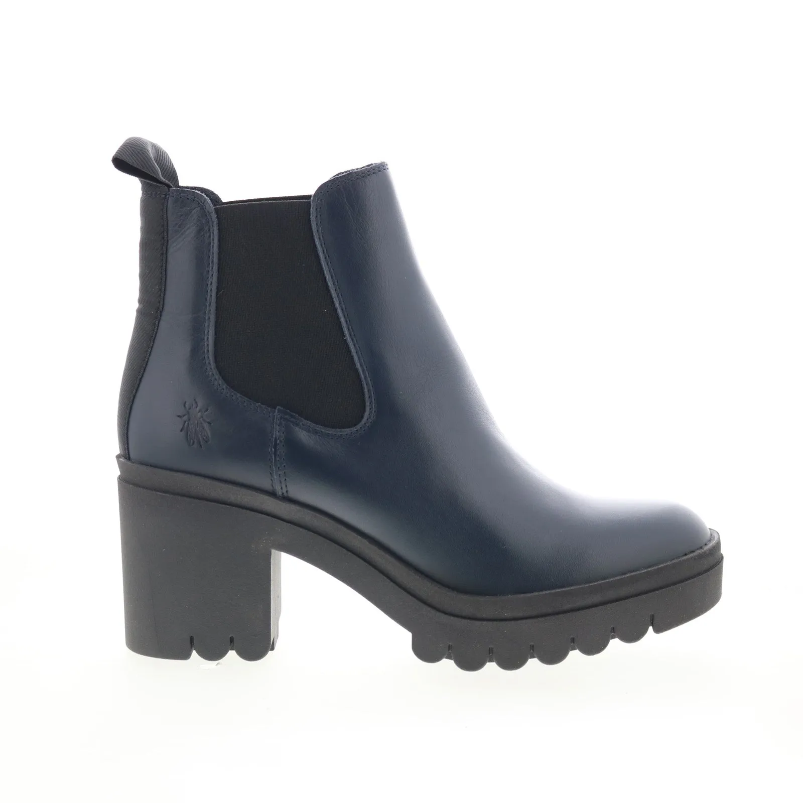 Fly London Tope TOPE520FLY-026 Womens Blue Leather Slip On Chelsea Boots Active Wear