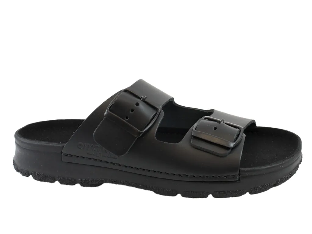 Walking-Friendly Shoes Travel Ready OmaKing Meeliku Classic leather sandals black