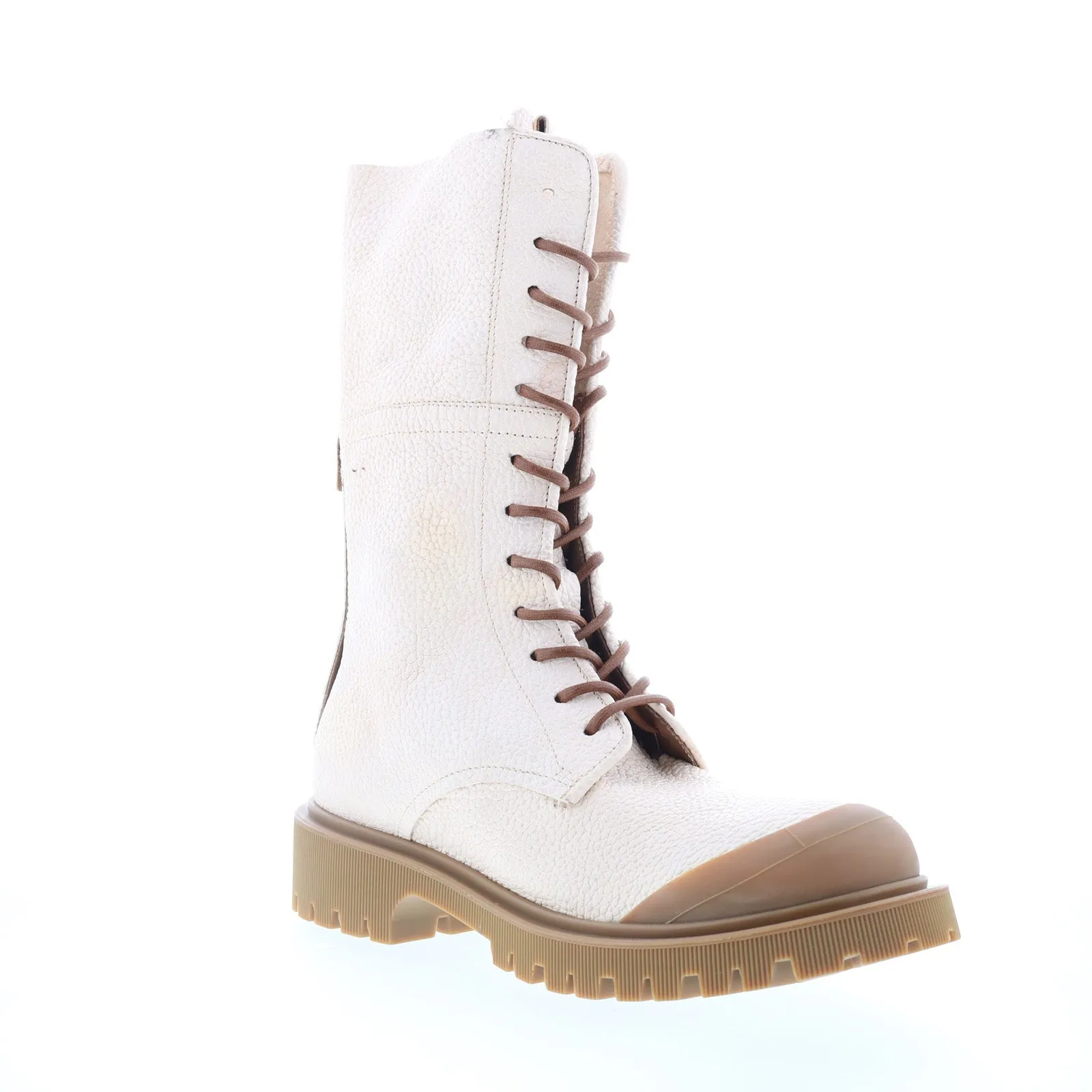 Breathable Material Weather resistant A.S. 98 Trevy Womens Beige Leather Zipper Casual Dress Boots