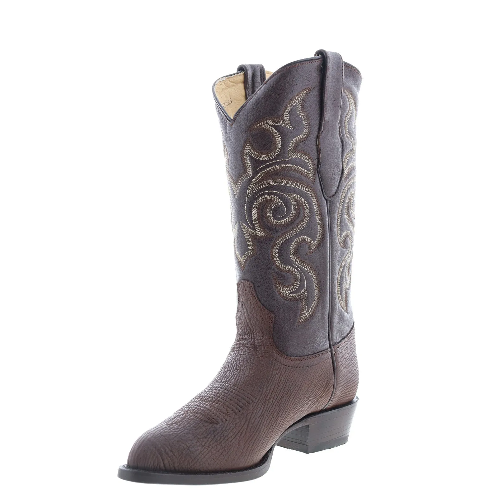 Model Trendy Look Los Altos J-Toe Shark 990907 Mens Brown Wide Leather Cowboy Western Boots