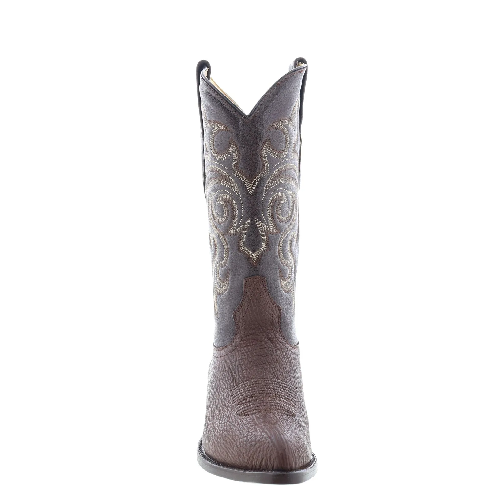 Wedding Reception All-Weather Wear Los Altos J-Toe Shark 990907 Mens Brown Wide Leather Cowboy Western Boots