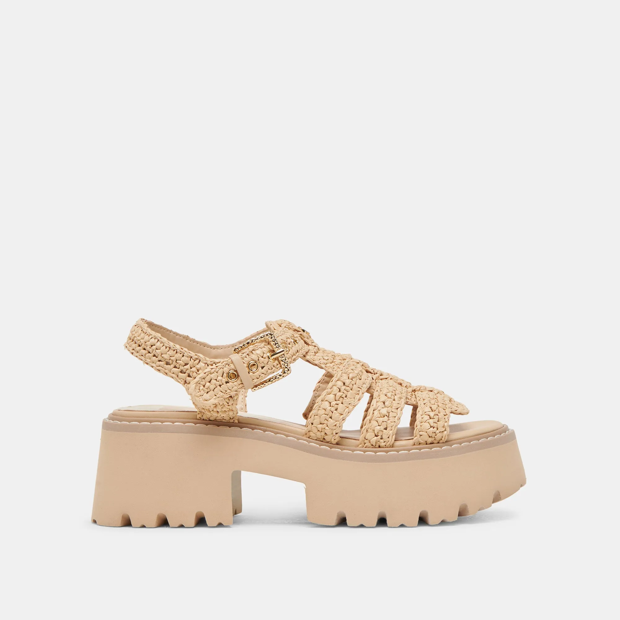 LATICE SANDALS LT NATURAL KNIT Crystal Shine