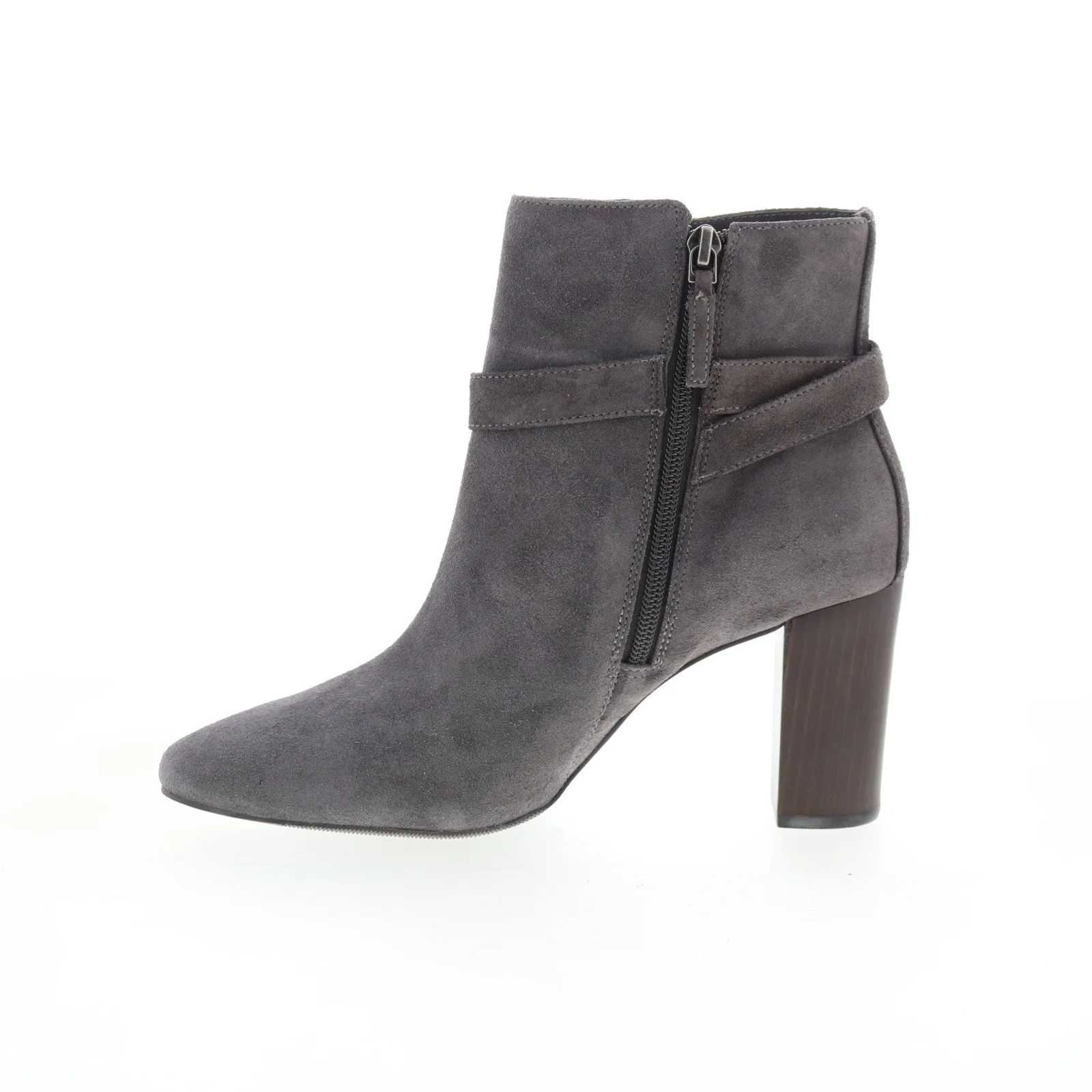 Johnston & Murphy Barbara 78-56506 Womens Gray Suede Ankle & Booties Boots Soft Leather