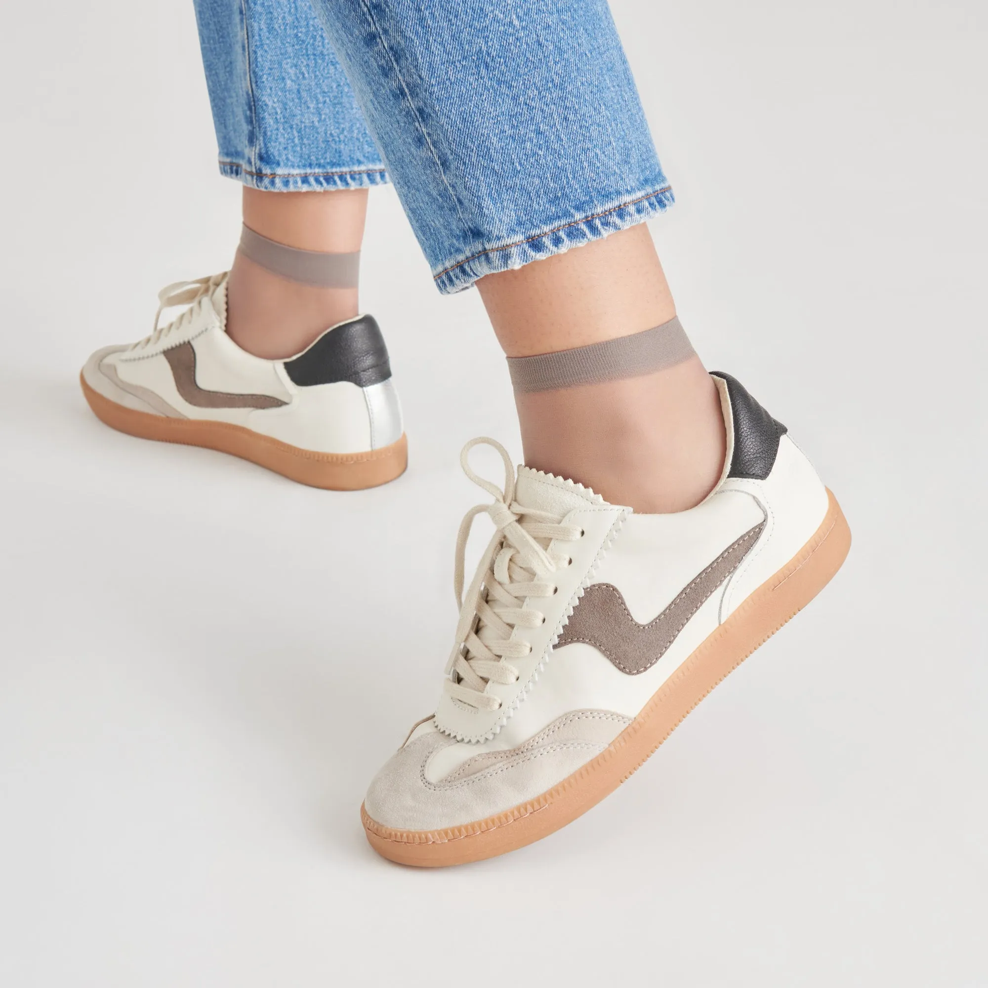 Versatile Trend Foot Friendly NOTICE SNEAKERS WHITE GREY LEATHER