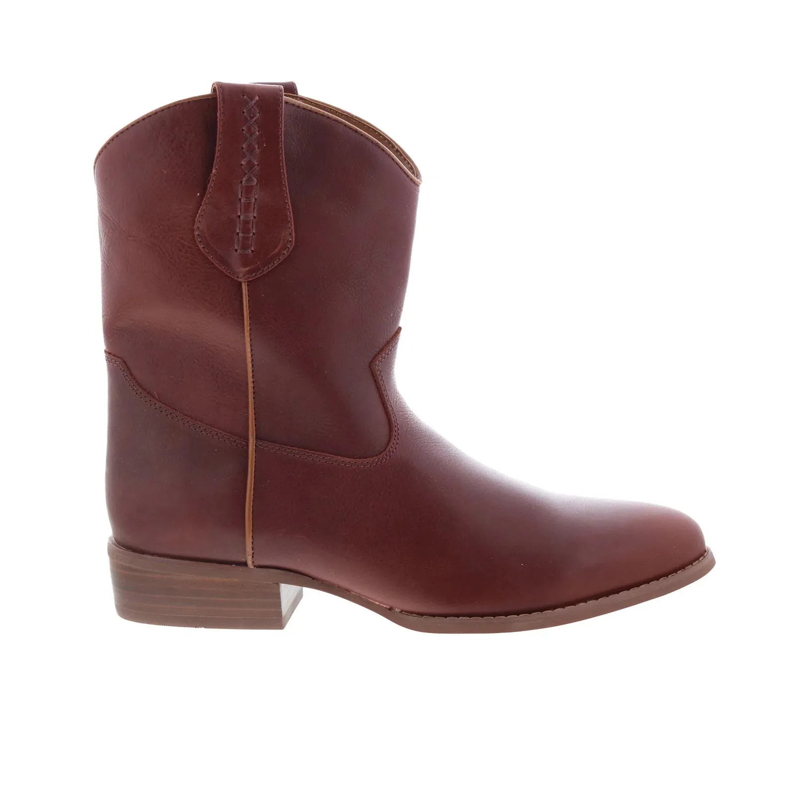 Modern Lines Steel Toe Dingo Lefty Western Boot DI-212 Mens Burgundy Leather Slip On Western Boots