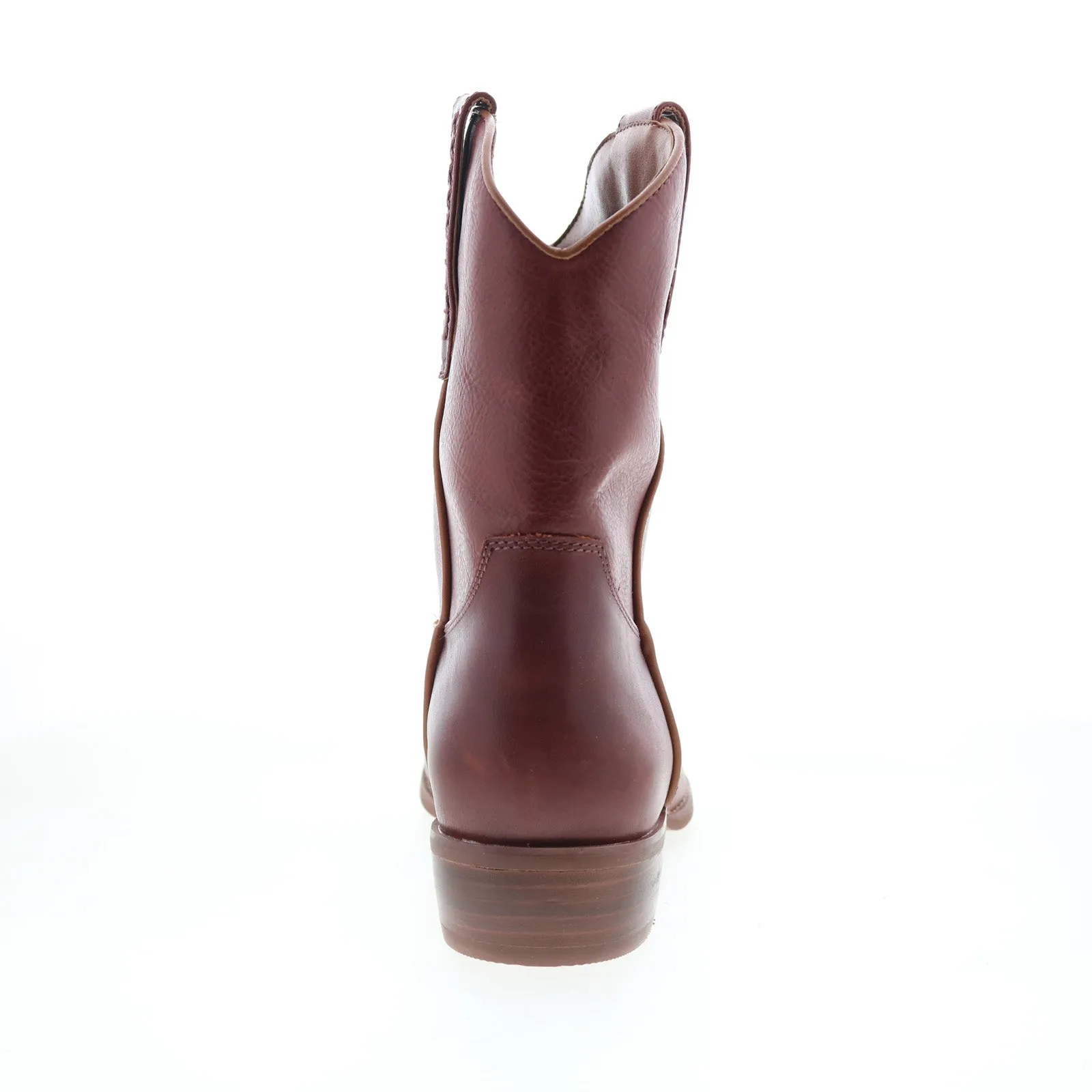 Dingo Lefty Western Boot DI-212 Mens Burgundy Leather Slip On Western Boots Walk Friendly Heat-resistant