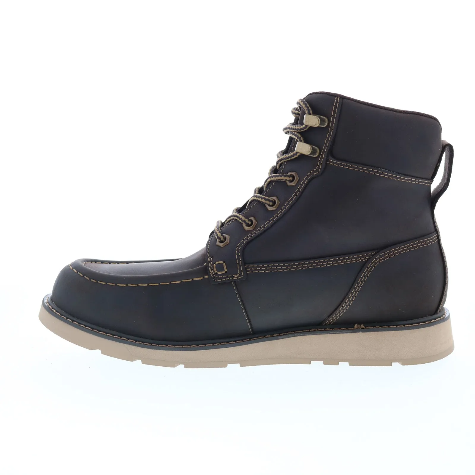 Elastic Sides Modern Cut Dunham Brisco Waterproof Lace Up Mens Brown Extra Wide Casual Dress Boots