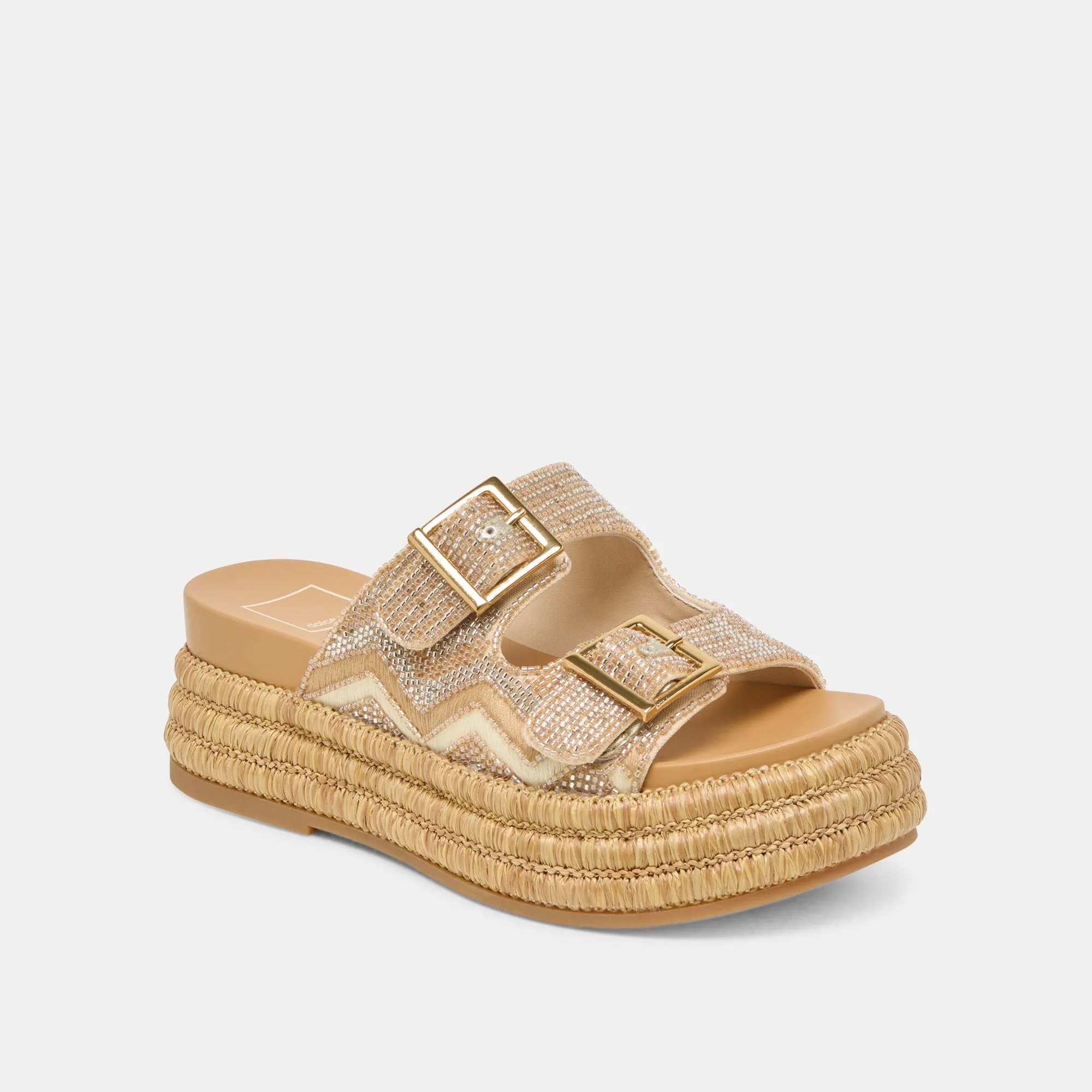 Cushion Lining WIXIE SANDALS GOLD MULTI BEADS